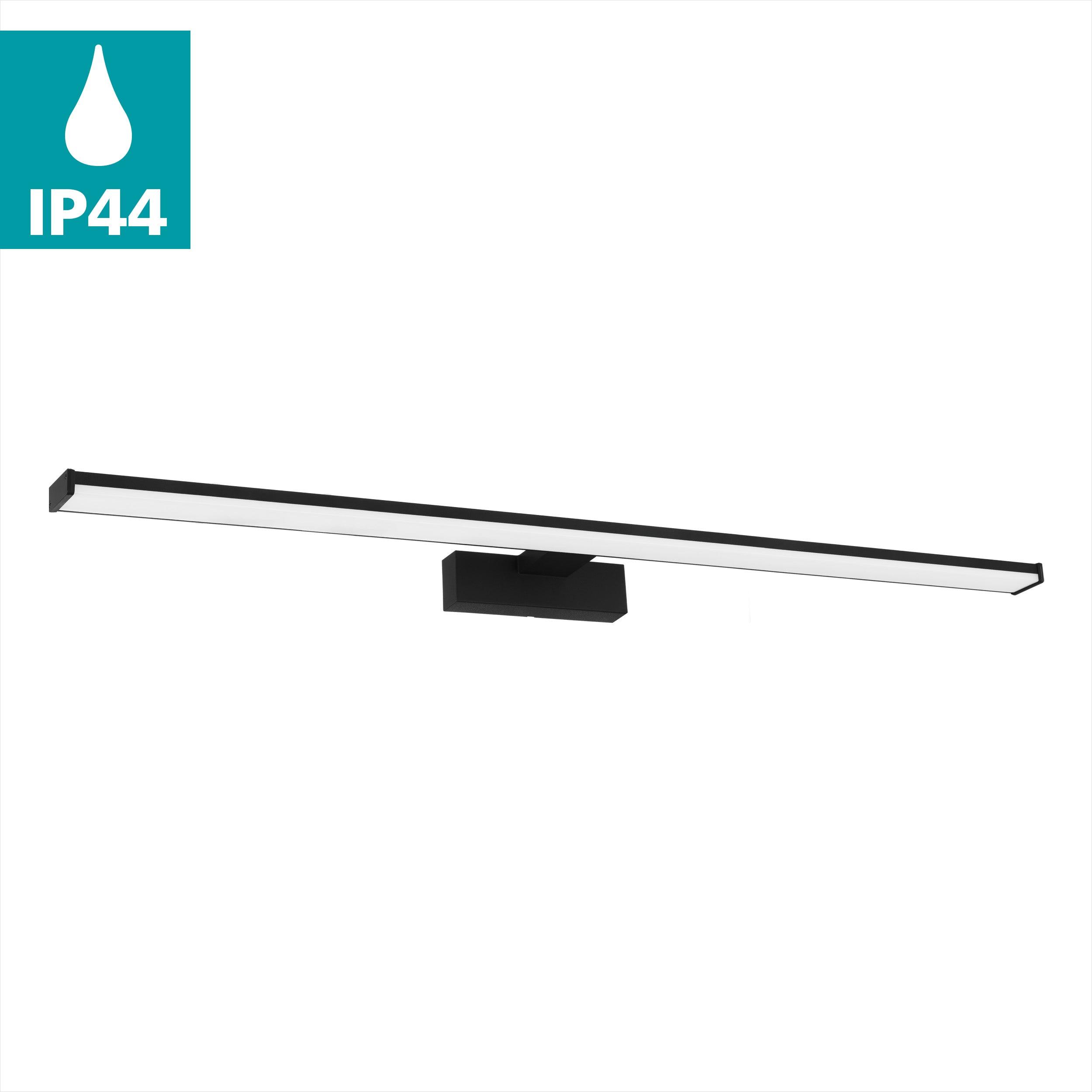 eglo pandella 1 ip44 black led bathroom wall mirror light 78cm kitchen lighting 