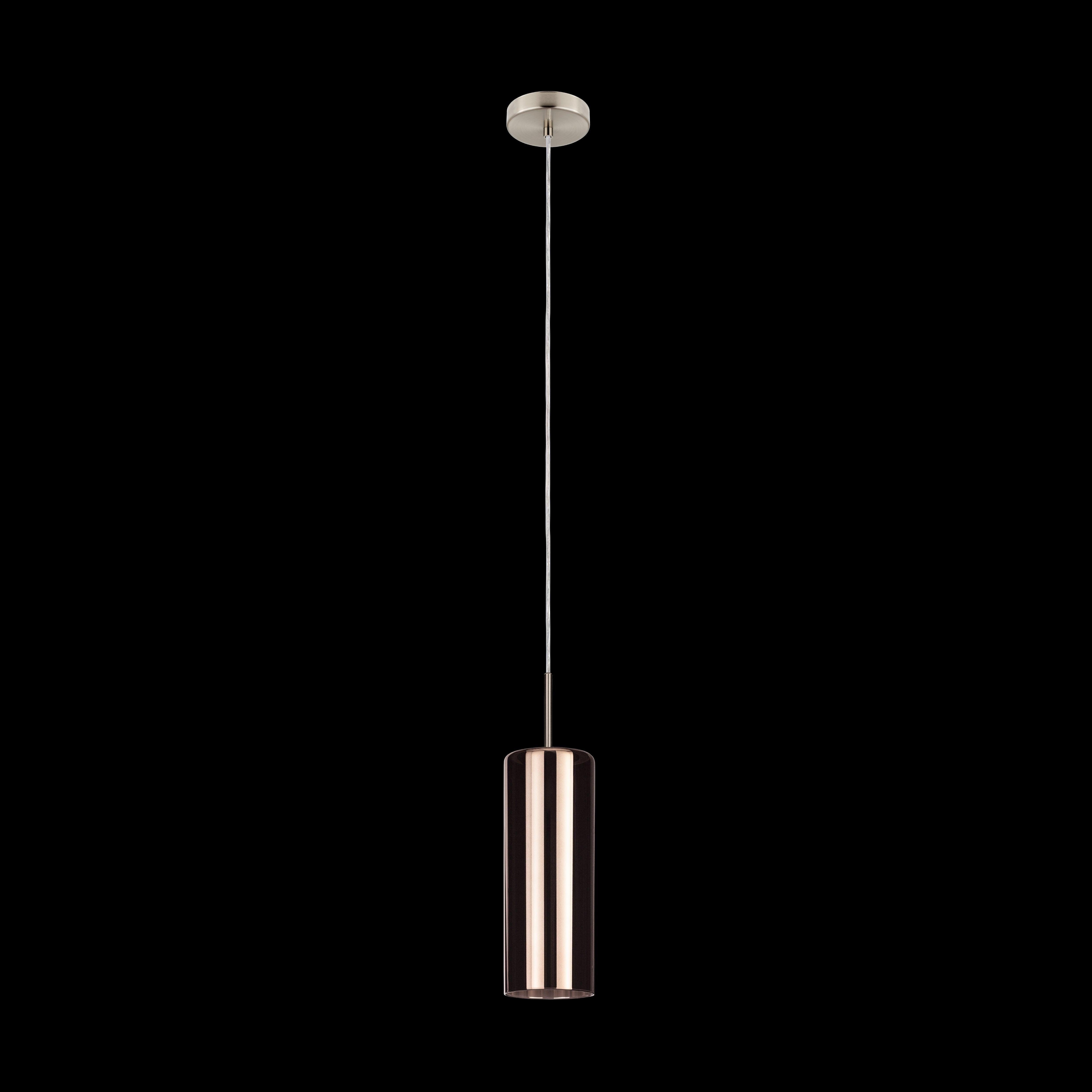 eglo selvino cylindrical copper coated glass ceiling pendant 10cm