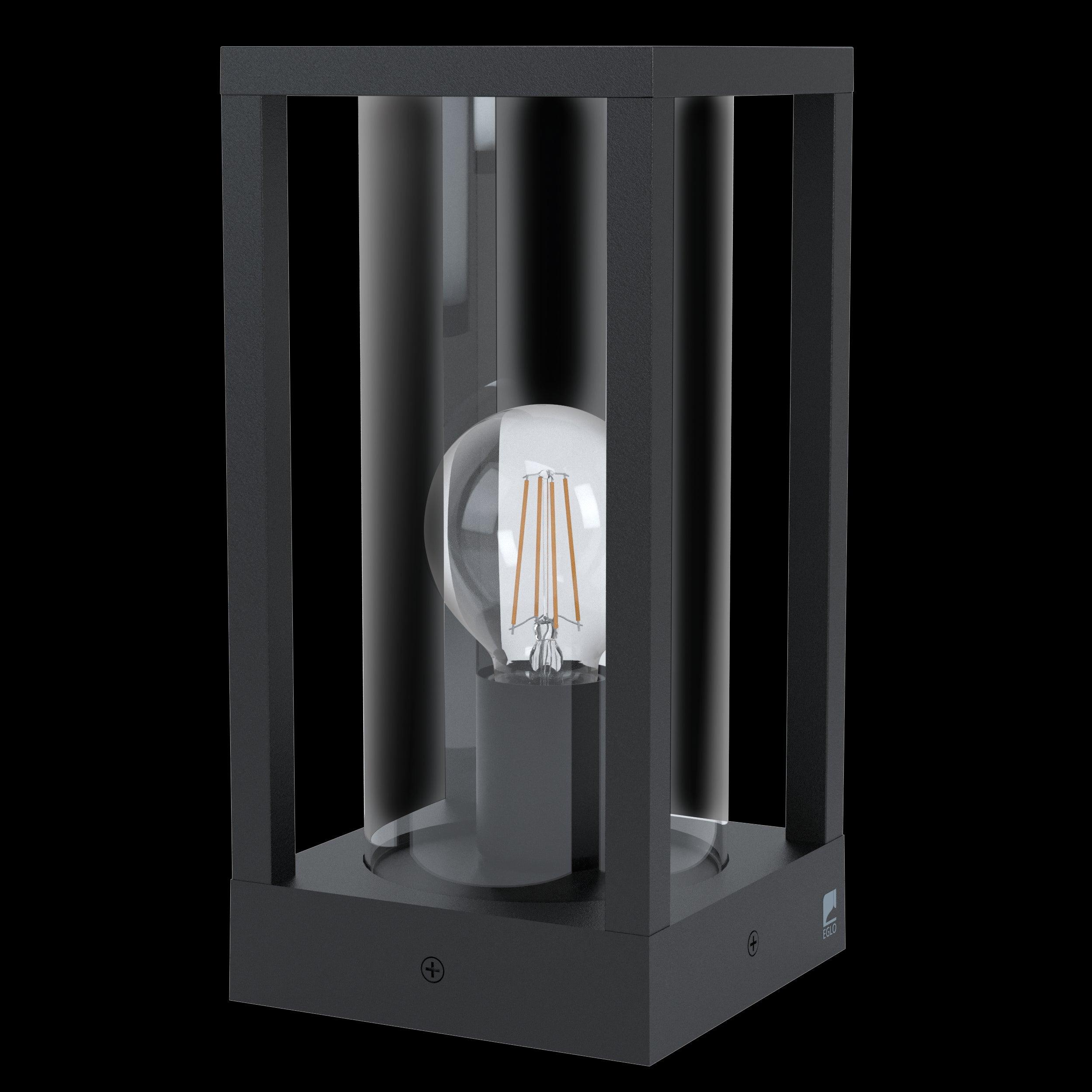 eglo cascinetta ip54 black medal pedestal light kitchen lighting 