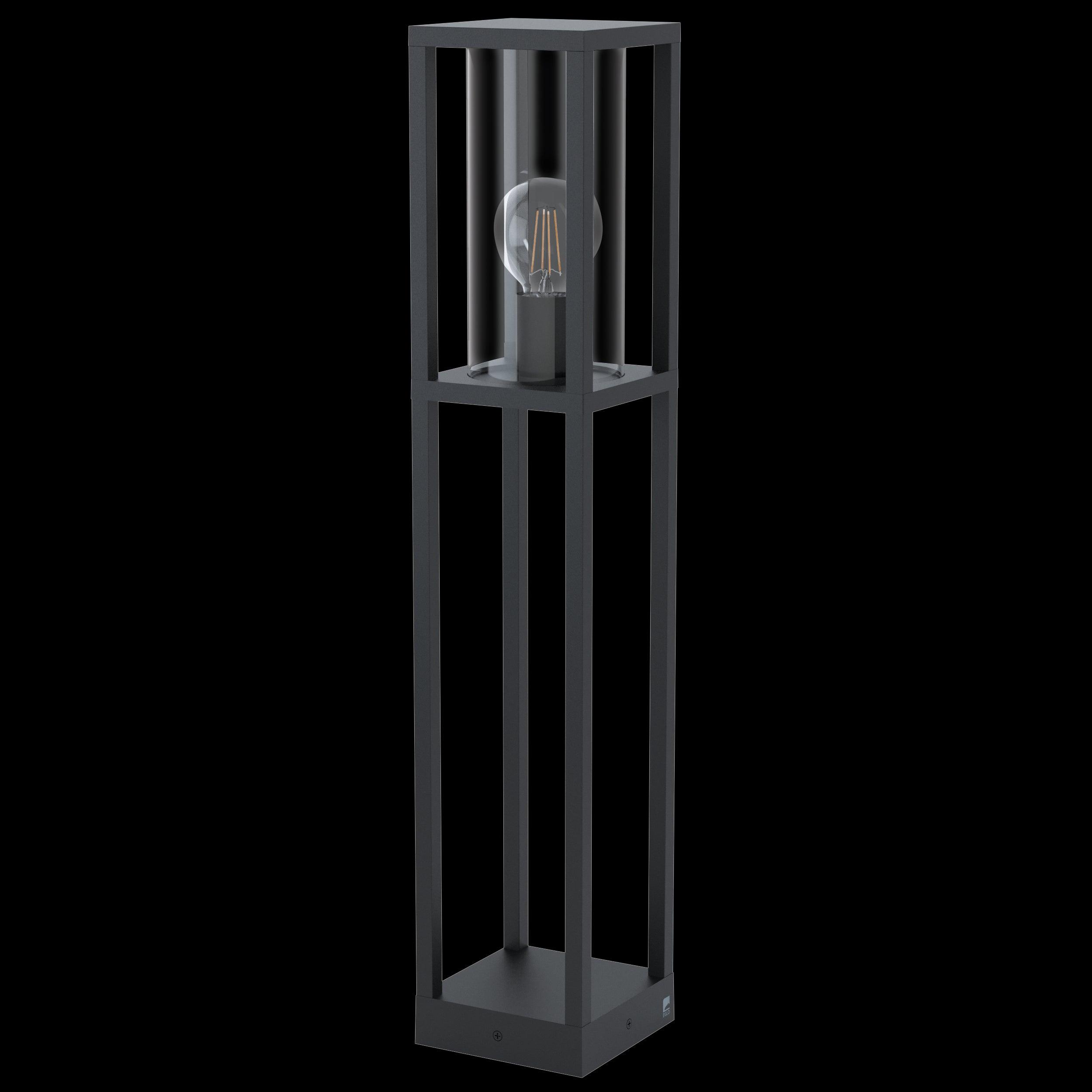 eglo cascinetta ip54 black bollard pathway outdoor led light kitchen lighting 
