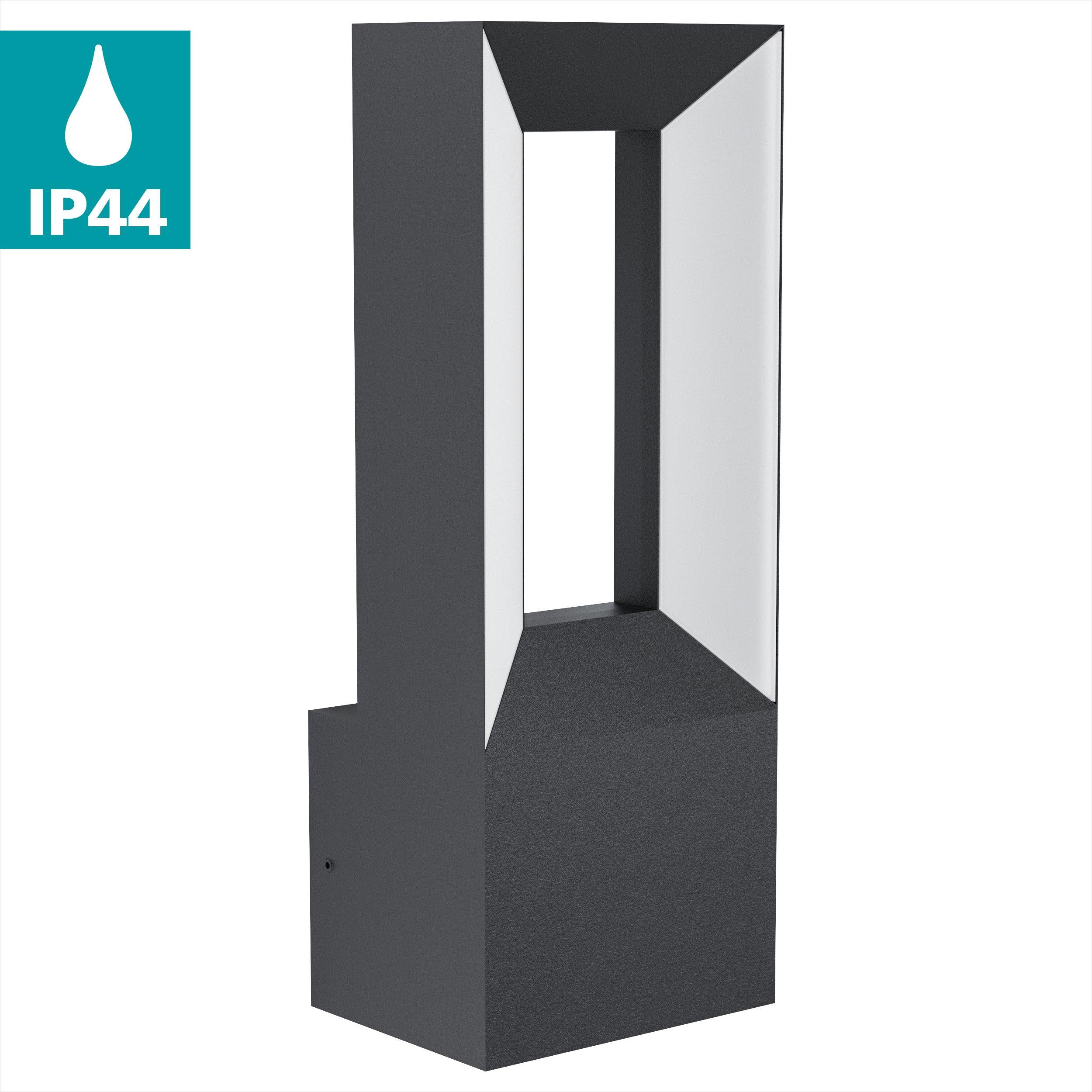 eglo riforano black led outdoor wall light ip44 hallway lighting 