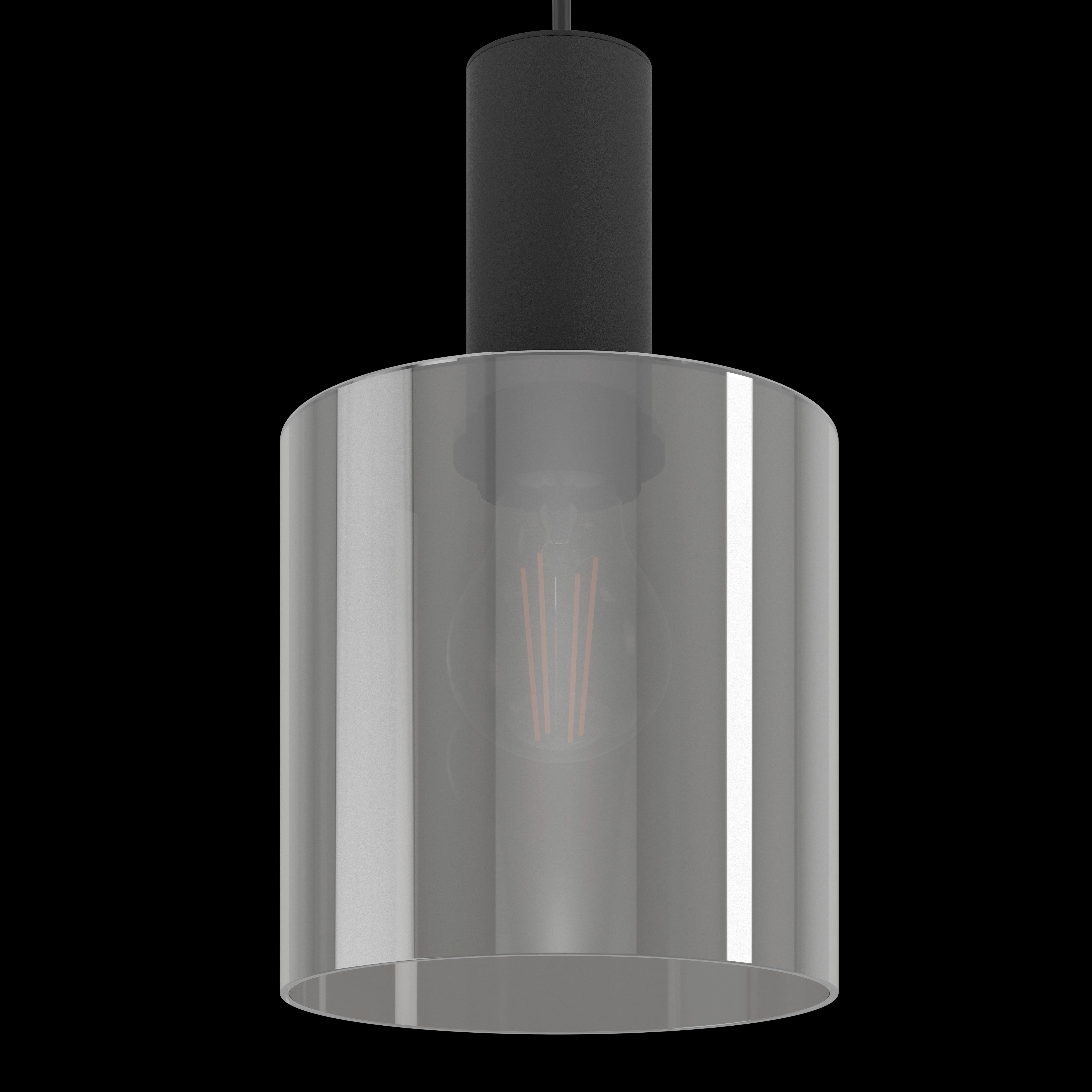 eglo gorosiba smoked black glass ceiling pendant kitchen lighting 