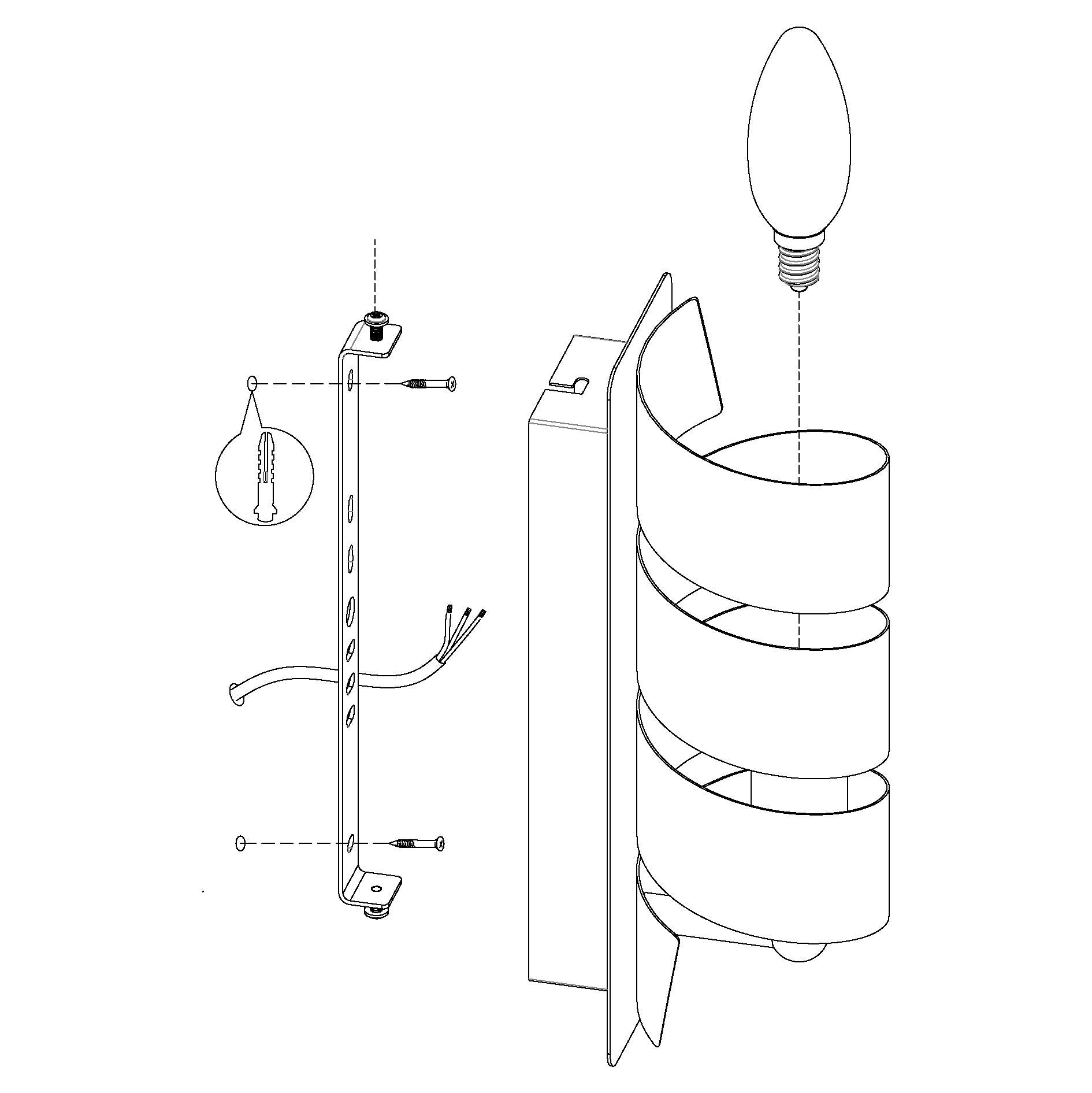 eglo elizondo black gold spiral wall light kitchen lighting 
