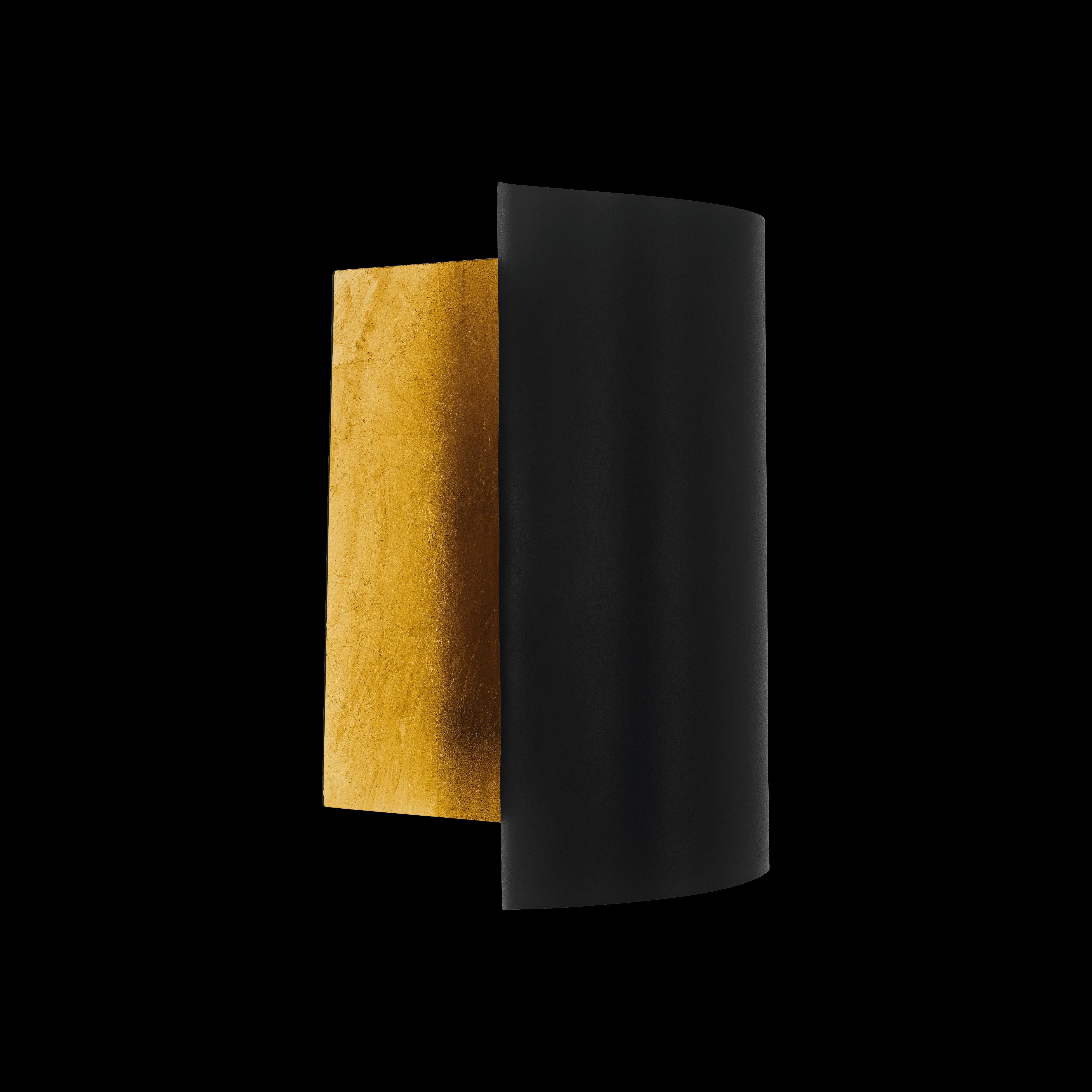 eglo falicetto black gold leaf curved wall light living room image