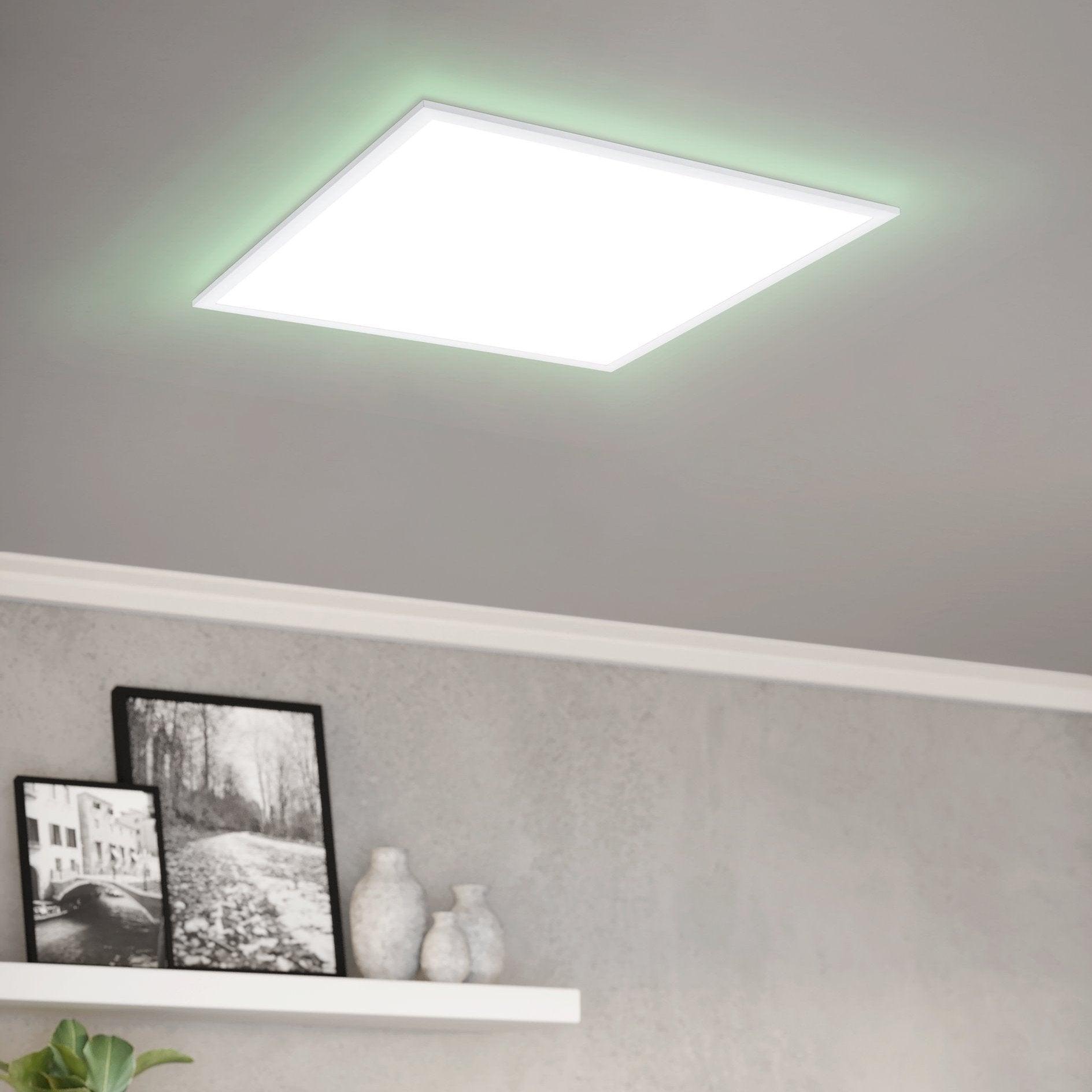 eglo salobrena b led square 59 5cm panel flush ceiling light living room image