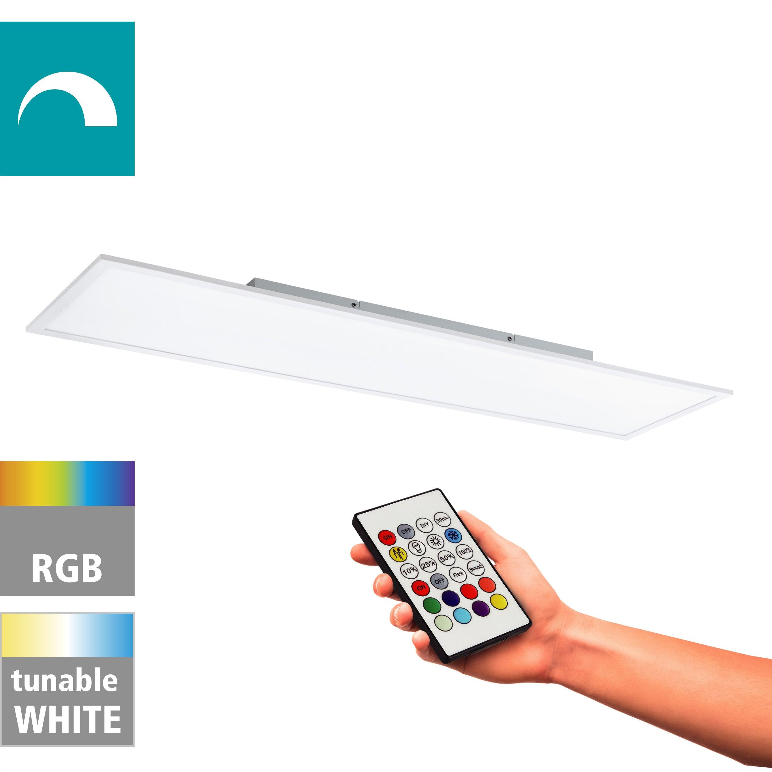 eglo salobrena b white led panel flush ceiling light living room close up