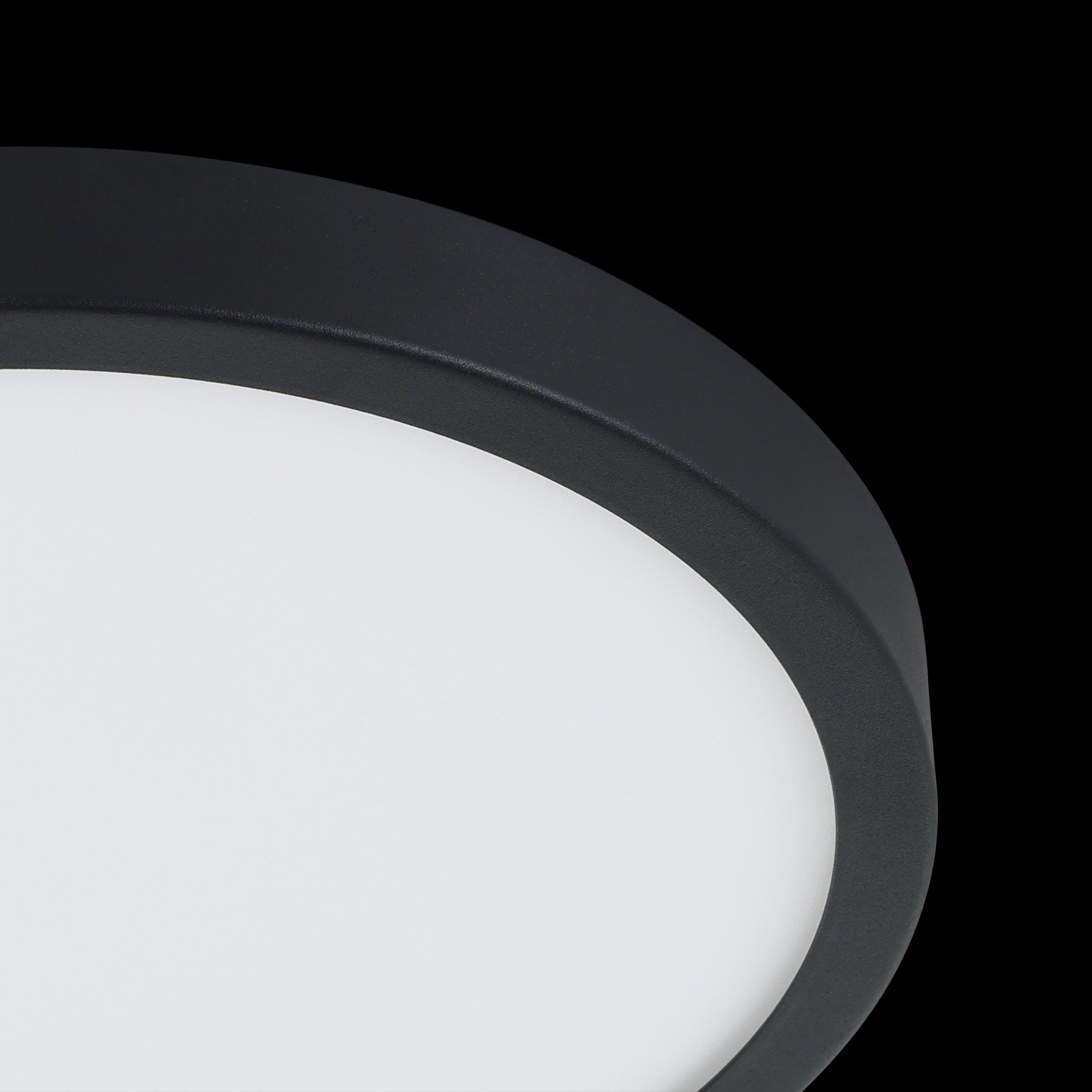 eglo connect fueva z smart led black flush ceiling light hallway lighting 