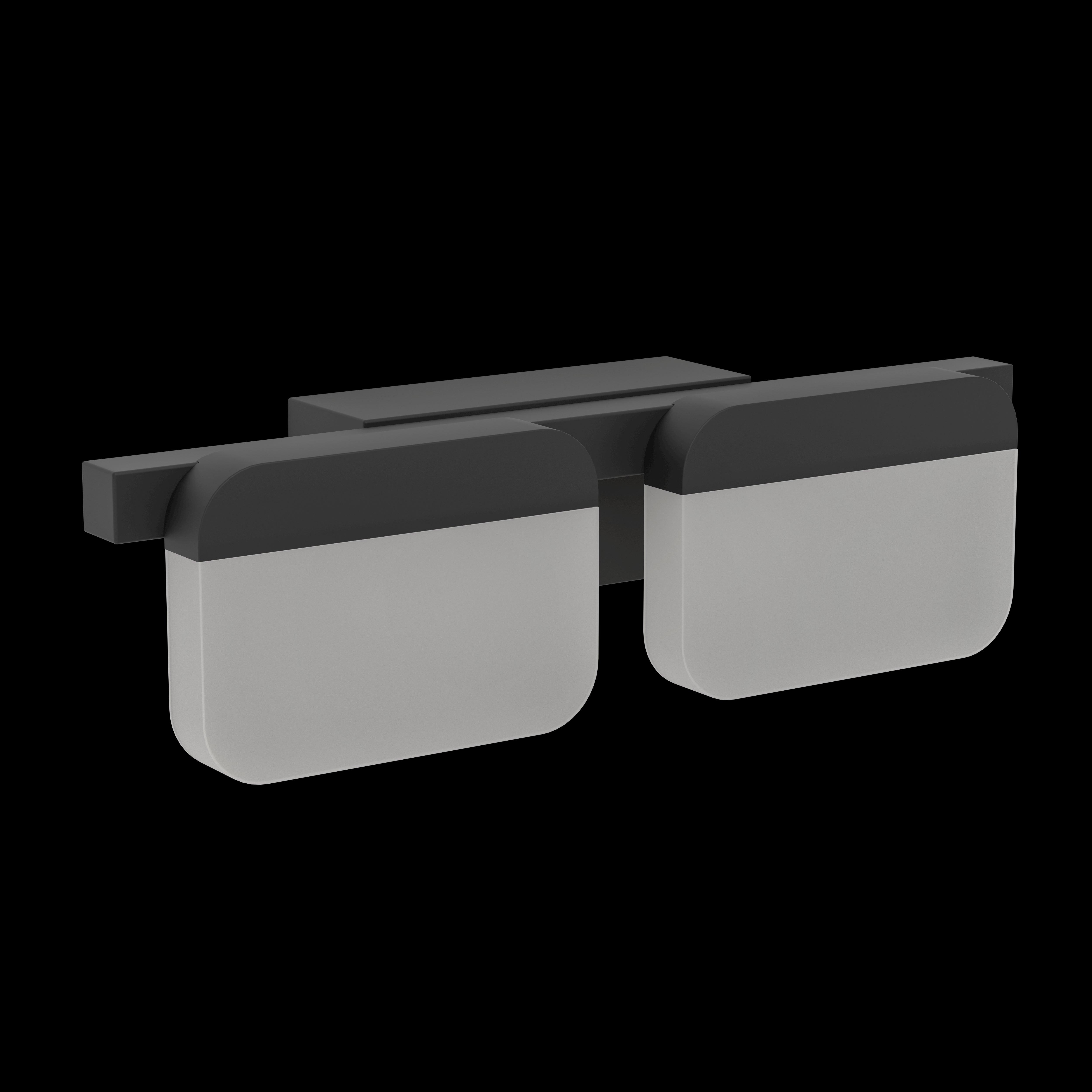 eglo ervidel black 2 light led wall light living room image