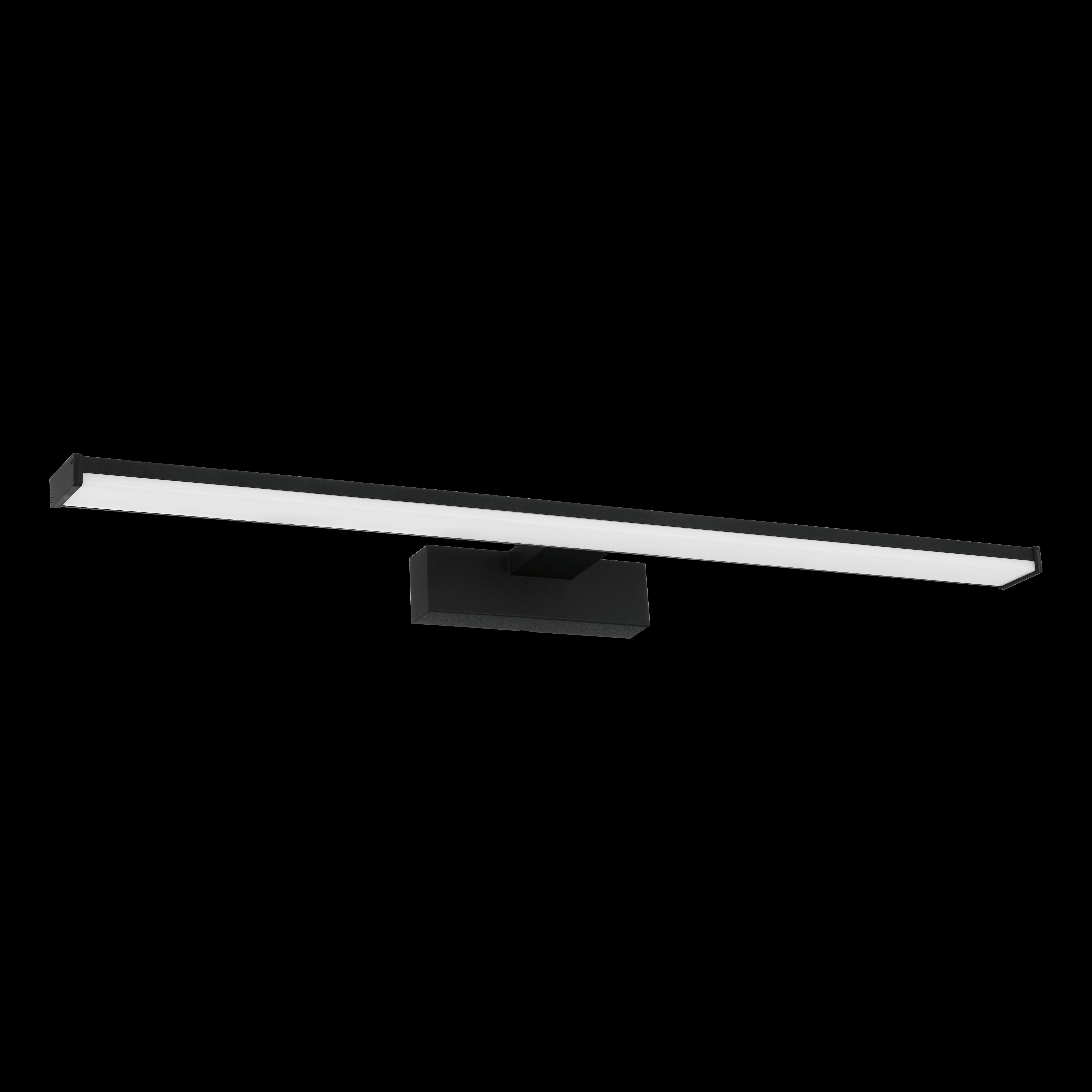 eglo pandella 1 ip44 led black bathroom wall mirror 60cm living room close up