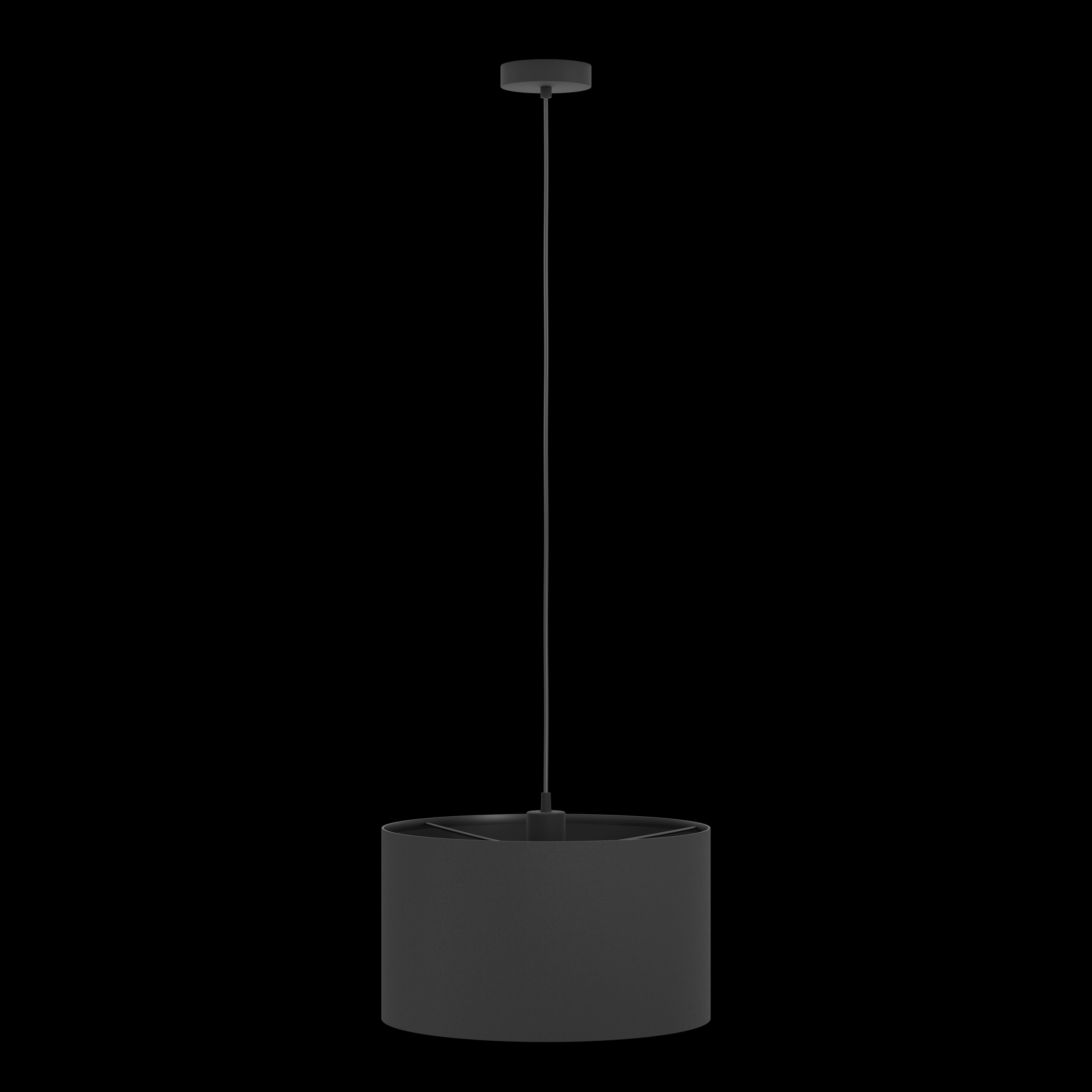 eglo maserlo 1 black round fabric ceiling pendant 38cm living room image