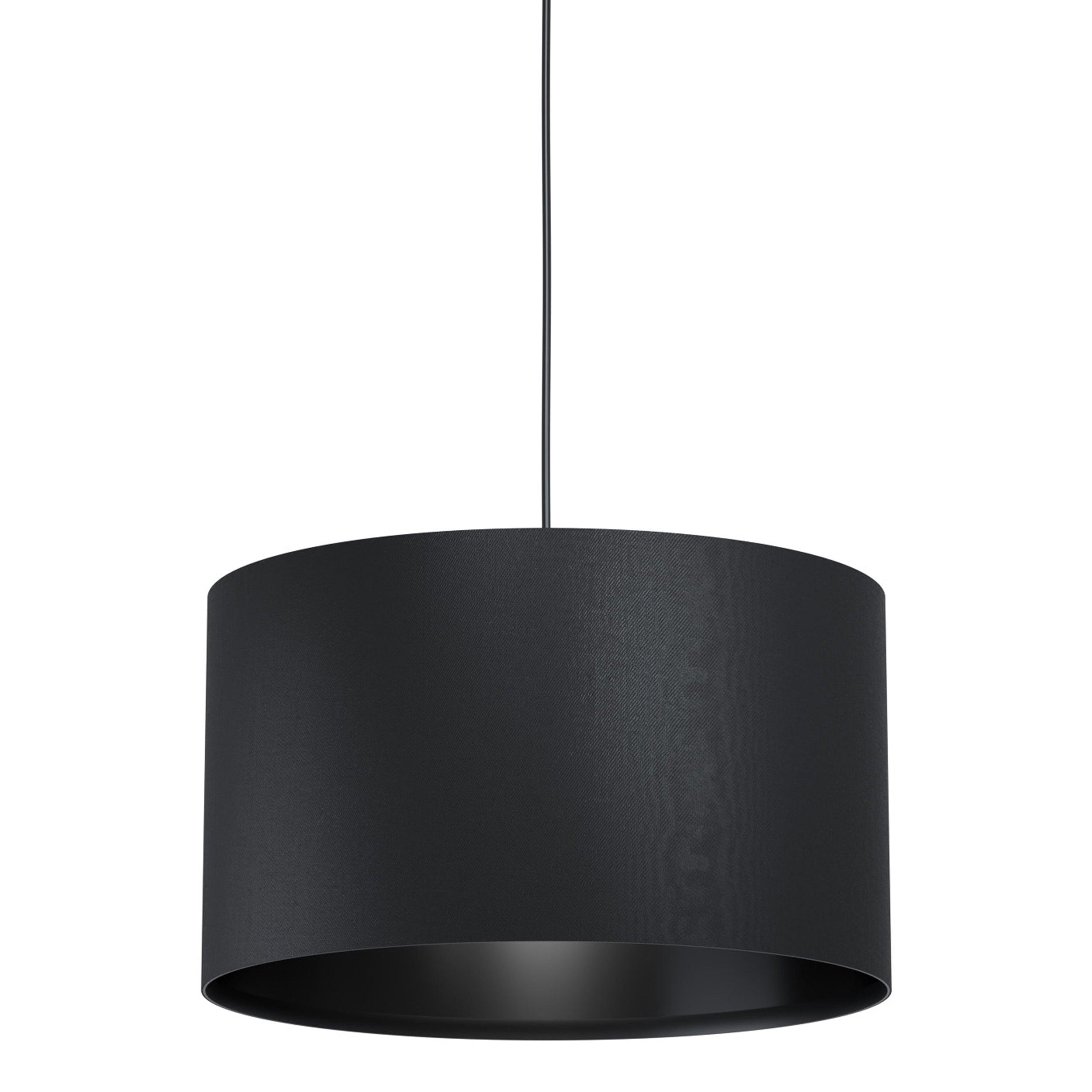 eglo maserlo 1 black round fabric ceiling pendant 38cm Kitchen Lighting Close Up