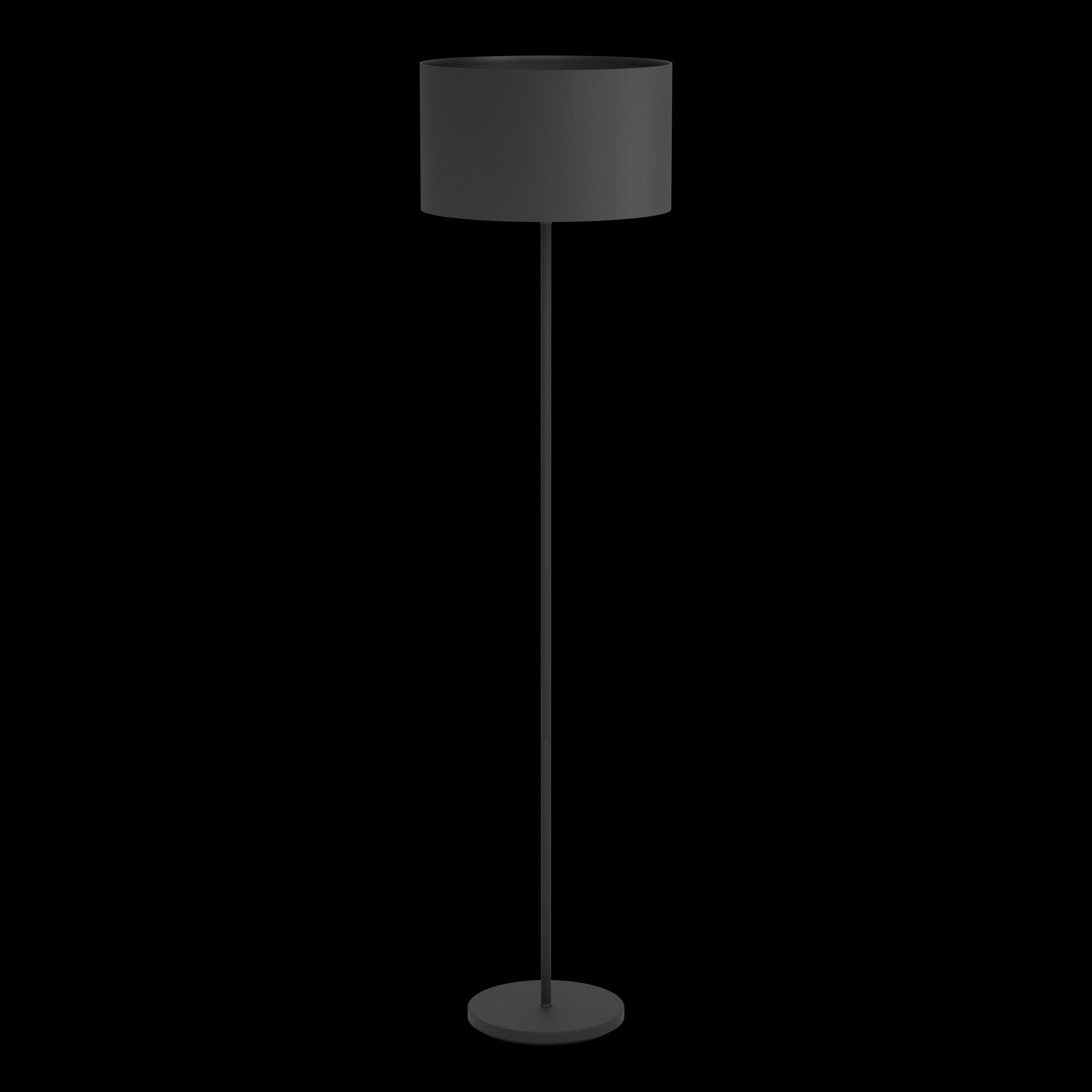 eglo maserlo 1 black floor lamp with fabric shade hallway lighting 