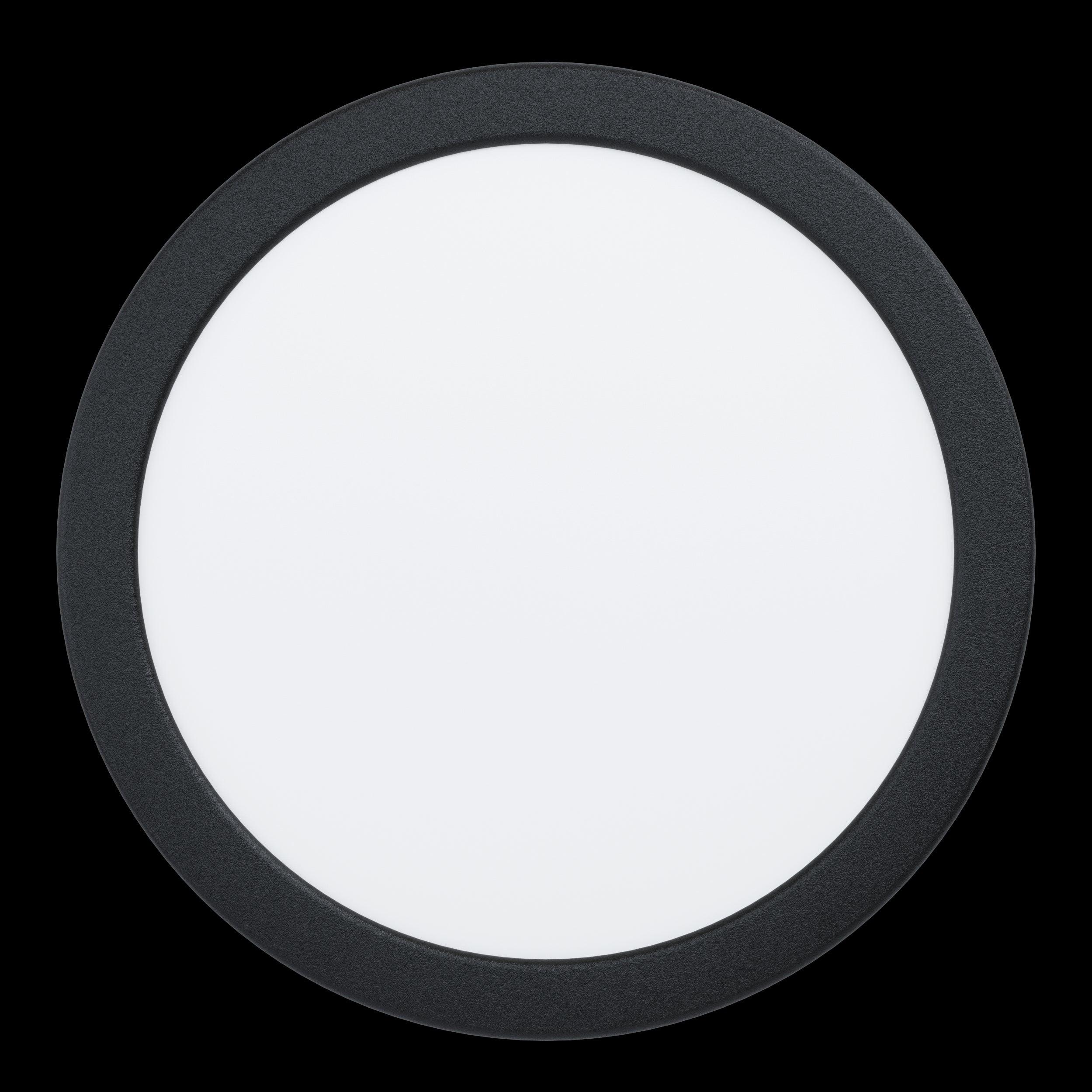 eglo fueva 5 black cool white led recessed light 21 6cm living room close up