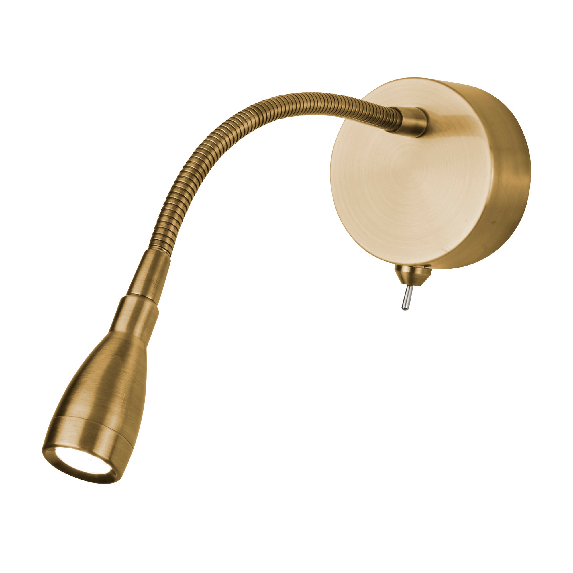 Searchlight Flexy LED Adjustable Brass Wall Light