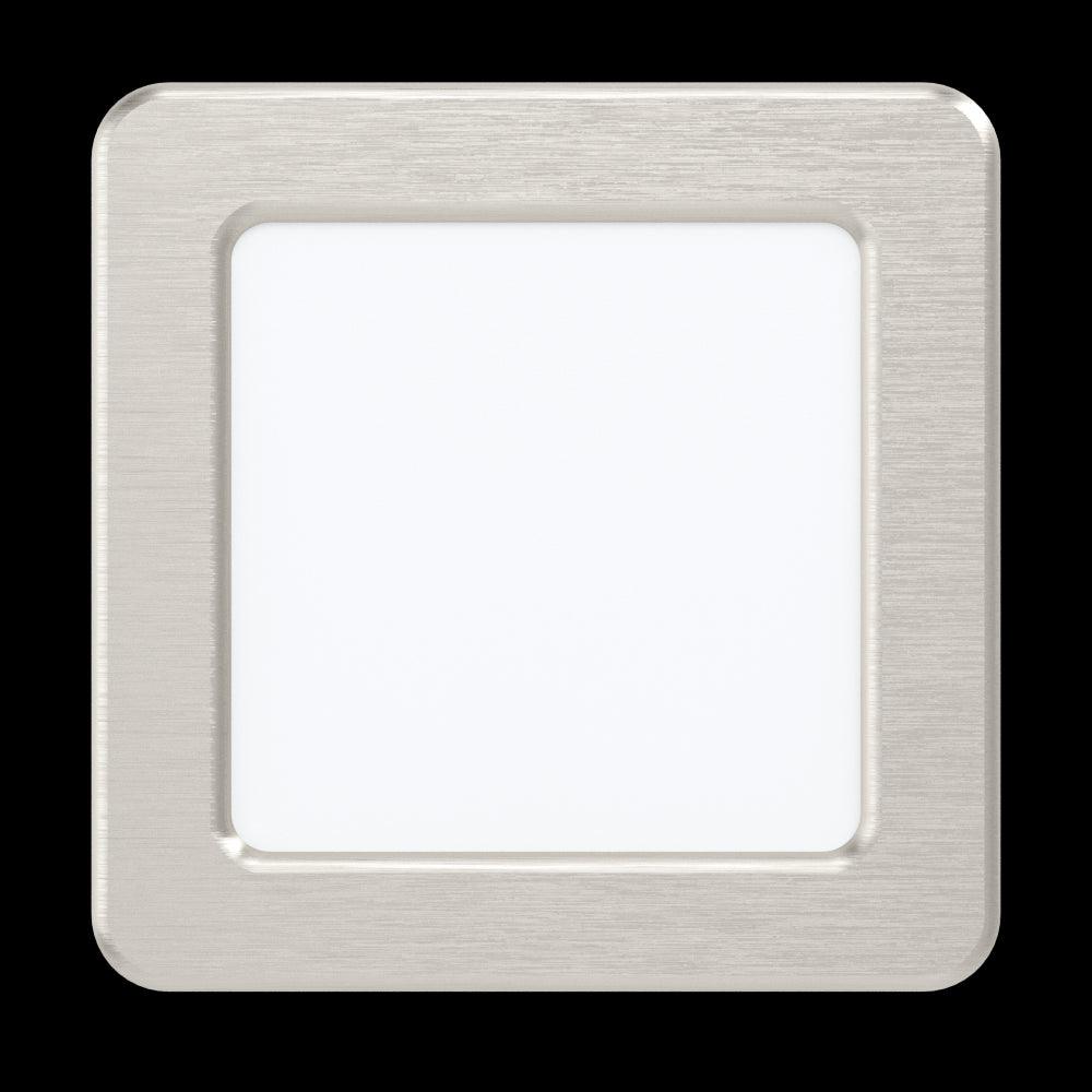eglo fueva 5 nickel led square cool white recessed light 11 7cm living room image