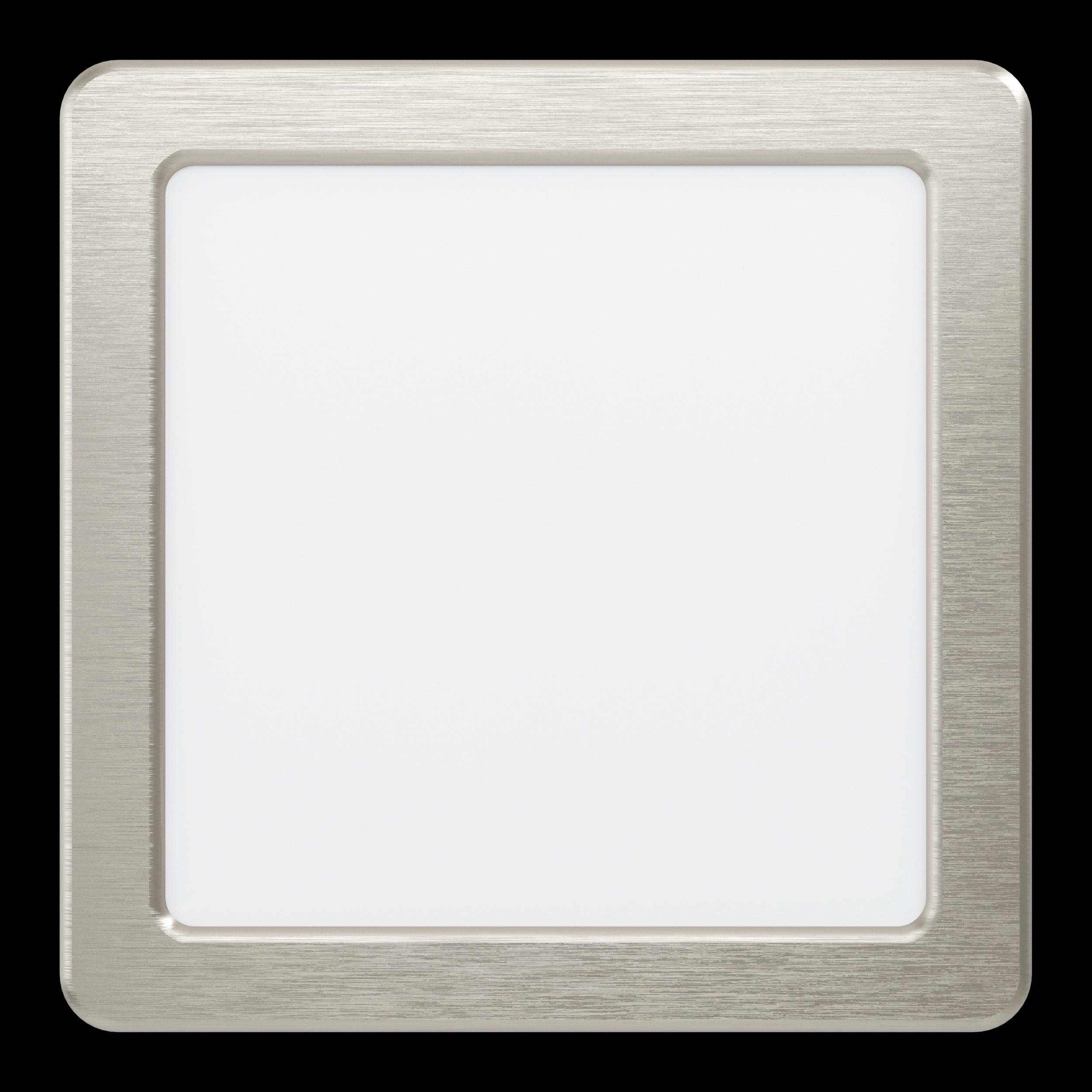 eglo fueva 5 nickel led square cool white recessed light 16 6cm