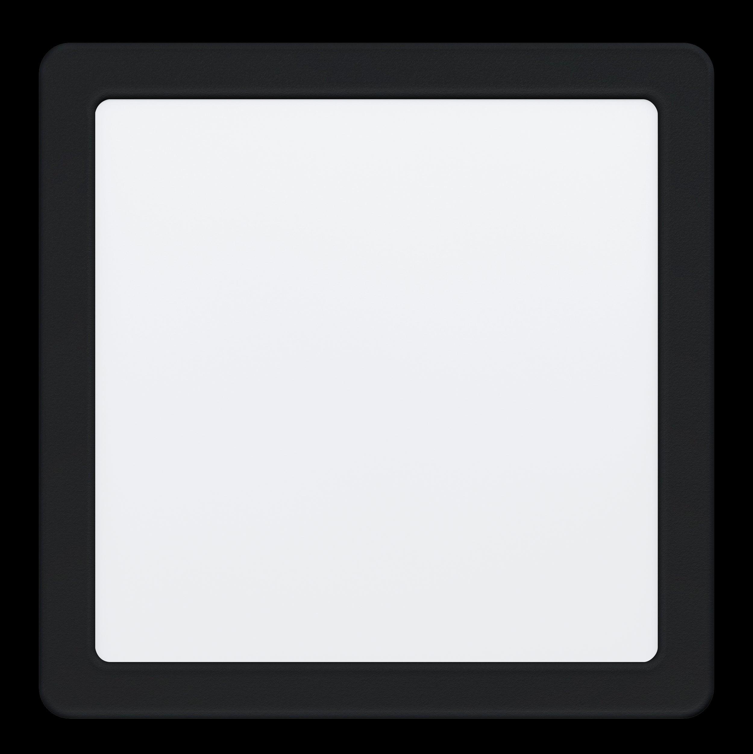 eglo fueva 5 black led square cool white recessed light 21 6cm living room image