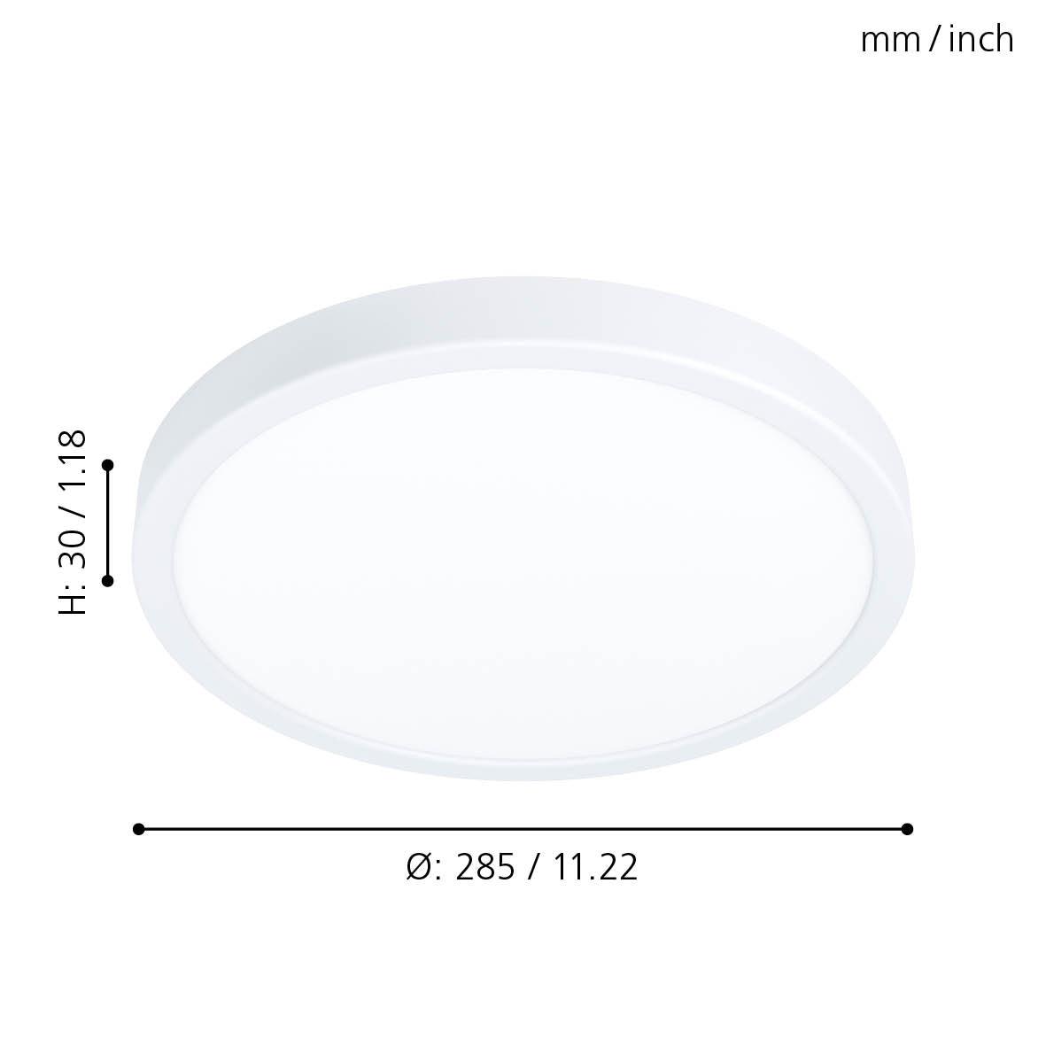 eglo fueva 5 led white flush ceiling light 28 5cm living room close up