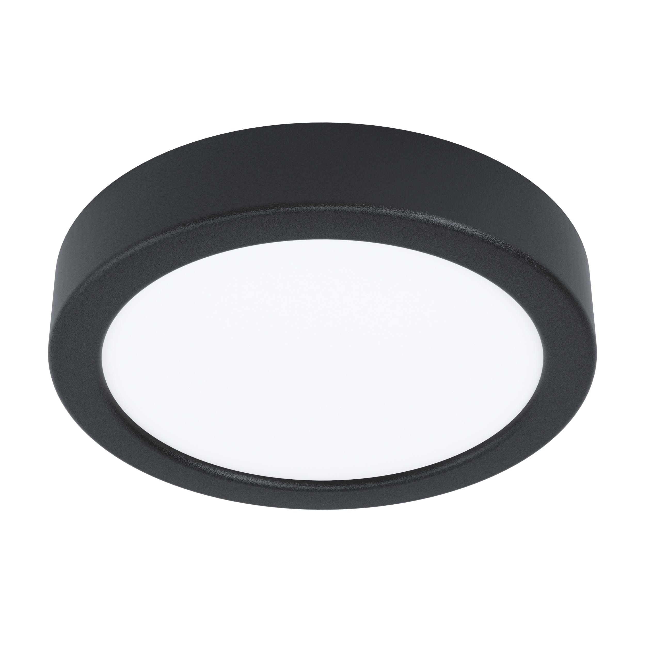 eglo fueva 5 led black flush ceiling light 16cm living room image