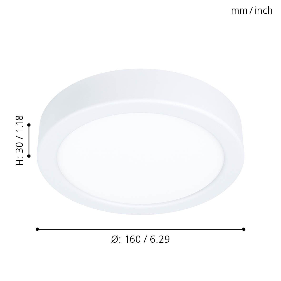 eglo fueva 5 led white flush cool white ceiling light 16cm kitchen lighting 