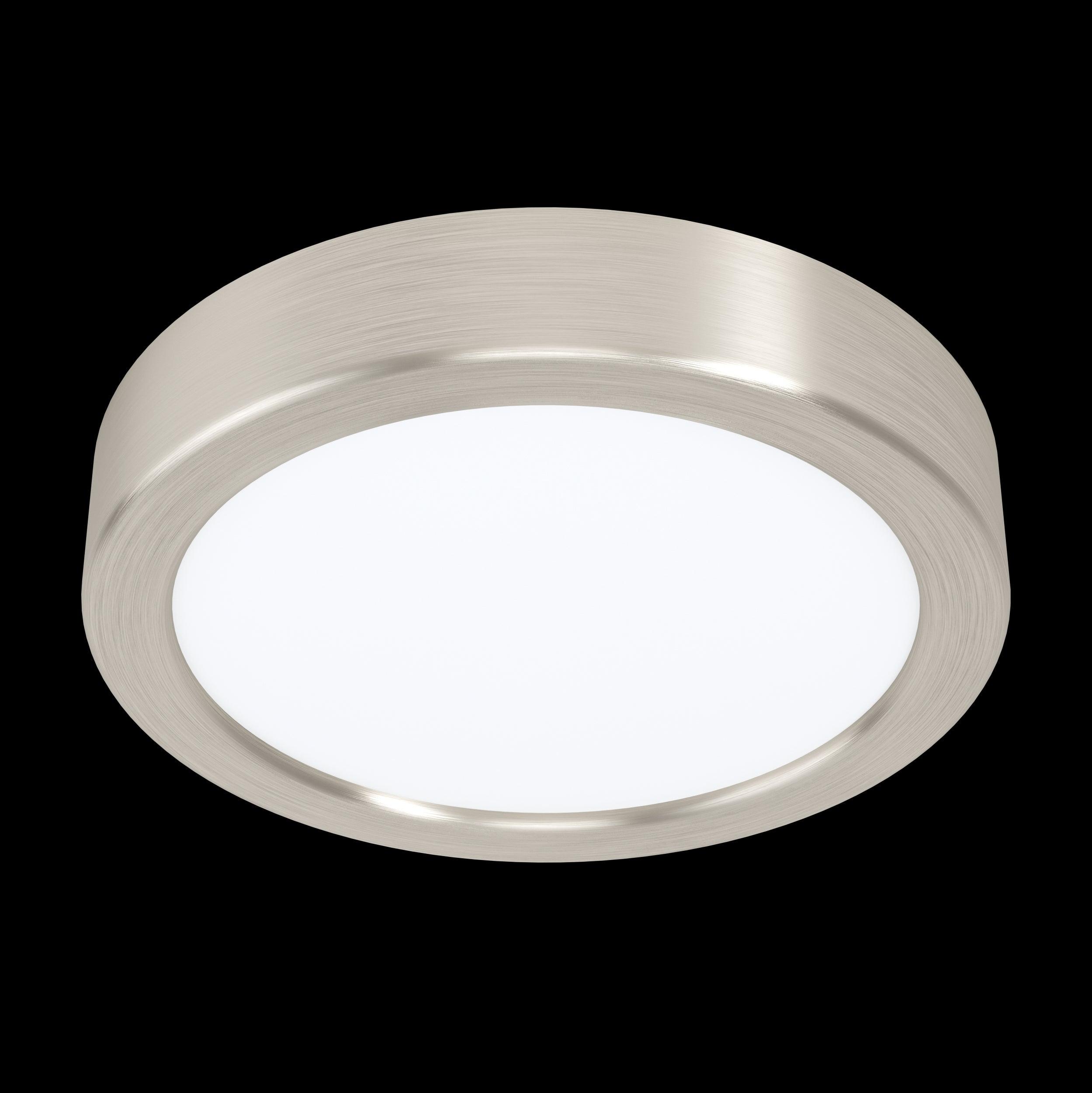 Eglo Fueva 5 LED Nickel Flush Cool White Ceiling Light - 16cm-WAREHOUSE-40-200326