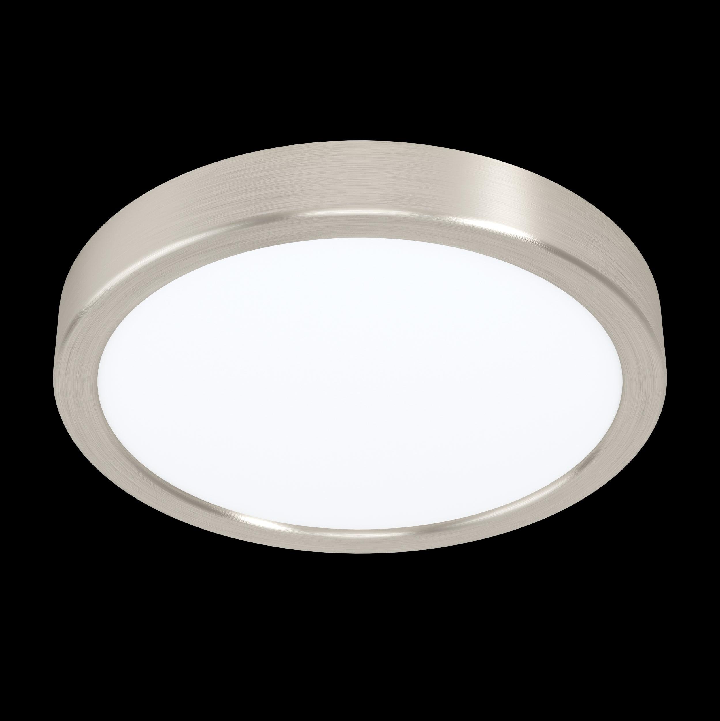 eglo fueva 5 led nickel flush cool white ceiling light 21cm living room image