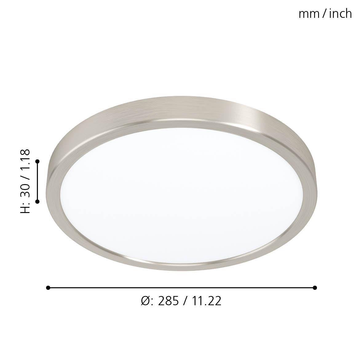 eglo fueva 5 led nickel flush cool white ceiling light 28 5cm kitchen lighting 