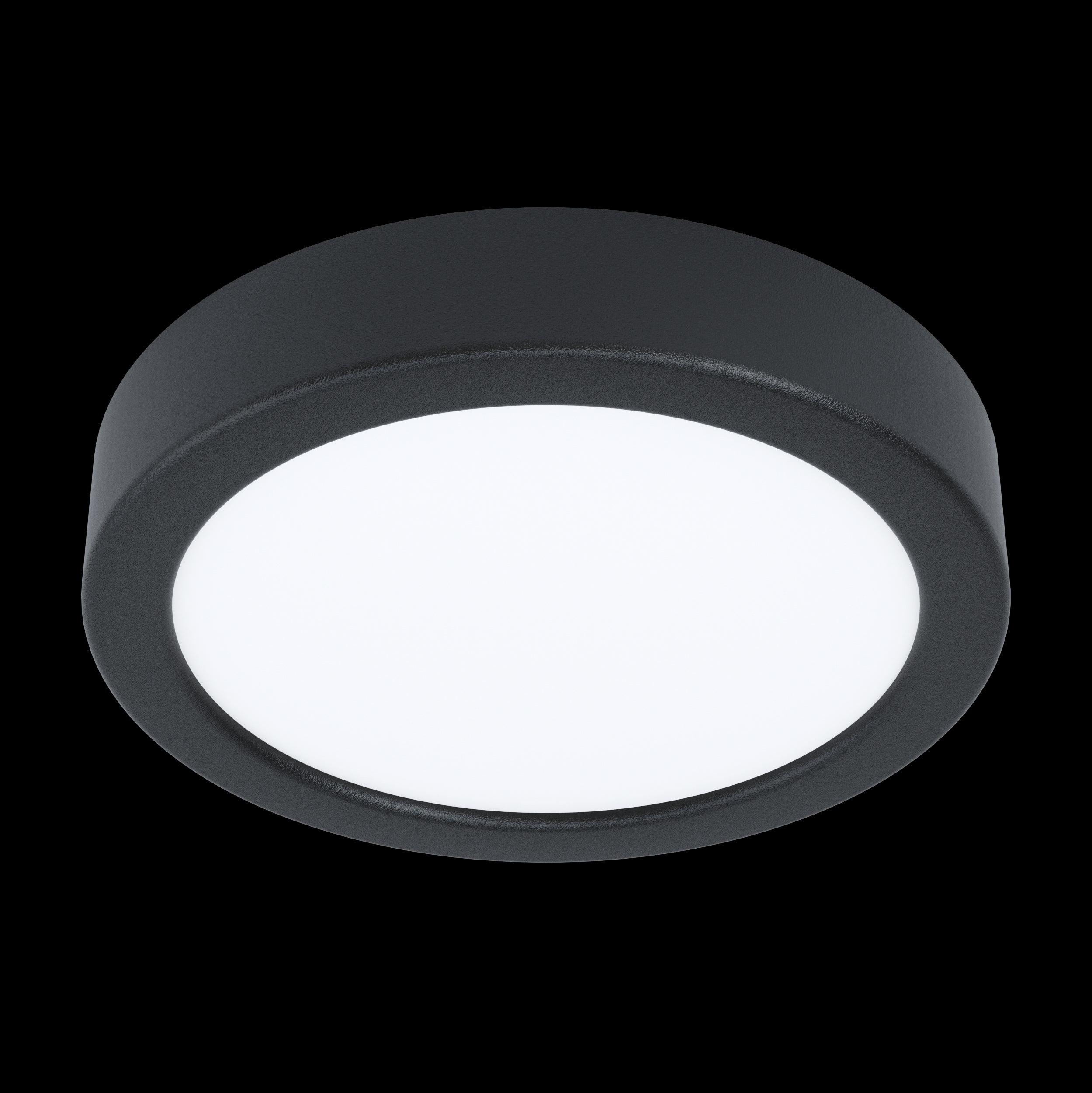 eglo fueva 5 led black flush cool white ceiling light 16cm living room image