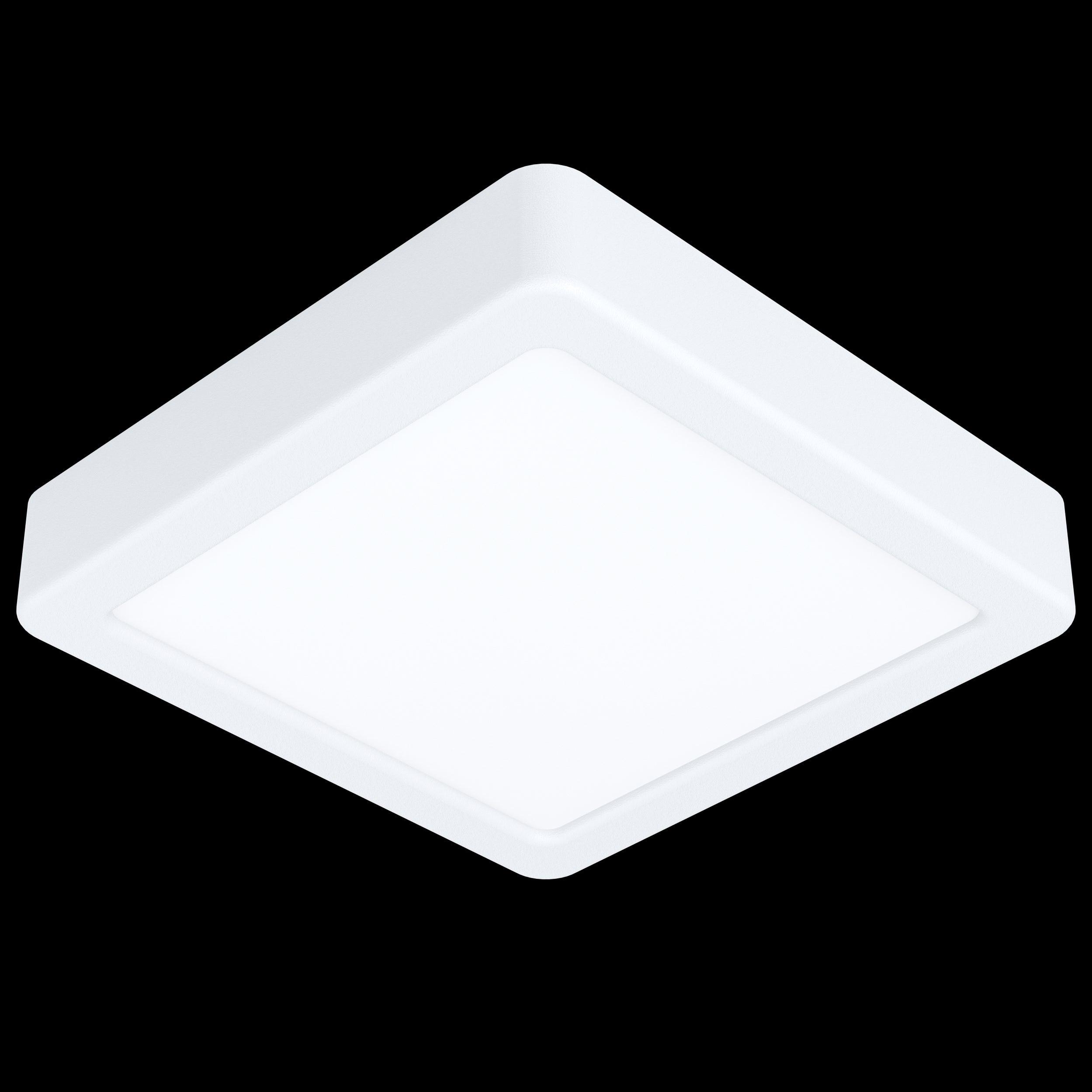eglo fueva 5 led white square cool white flush 16cm living room image