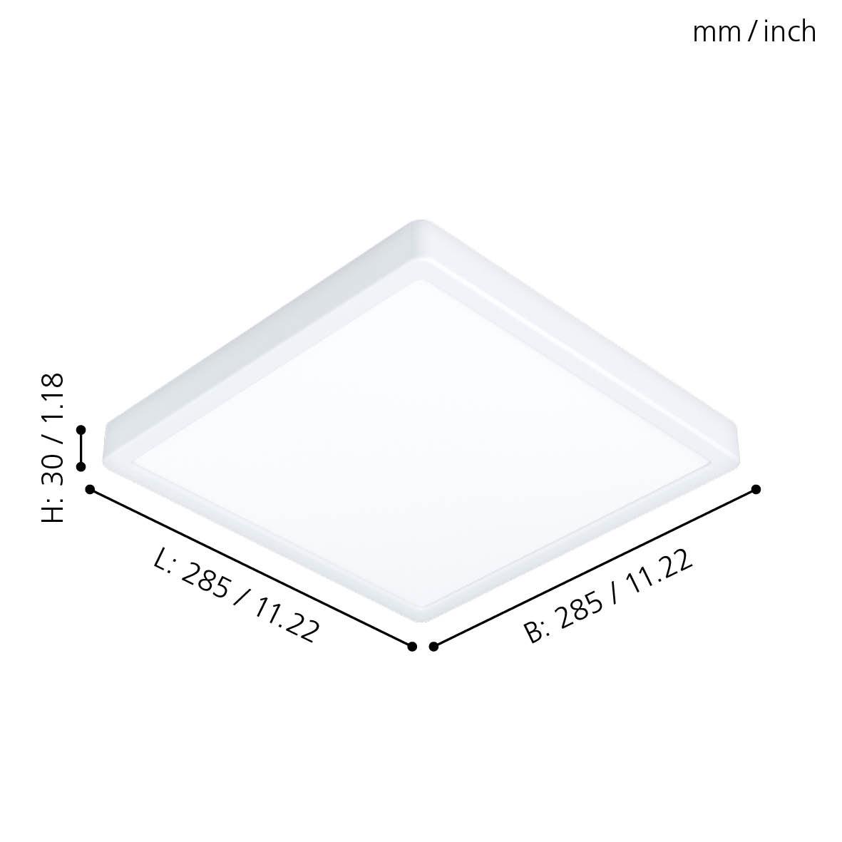 eglo fueva 5 led white square bathroom flush ip44 Kitchen Lighting Close Up