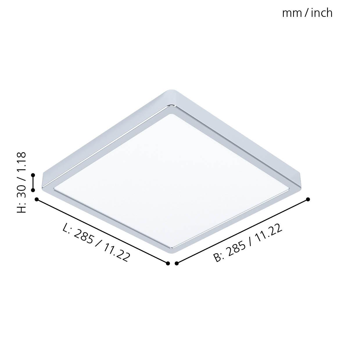 eglo fueva 5 led chrome square bathroom flush ip44 Kitchen Lighting Close Up