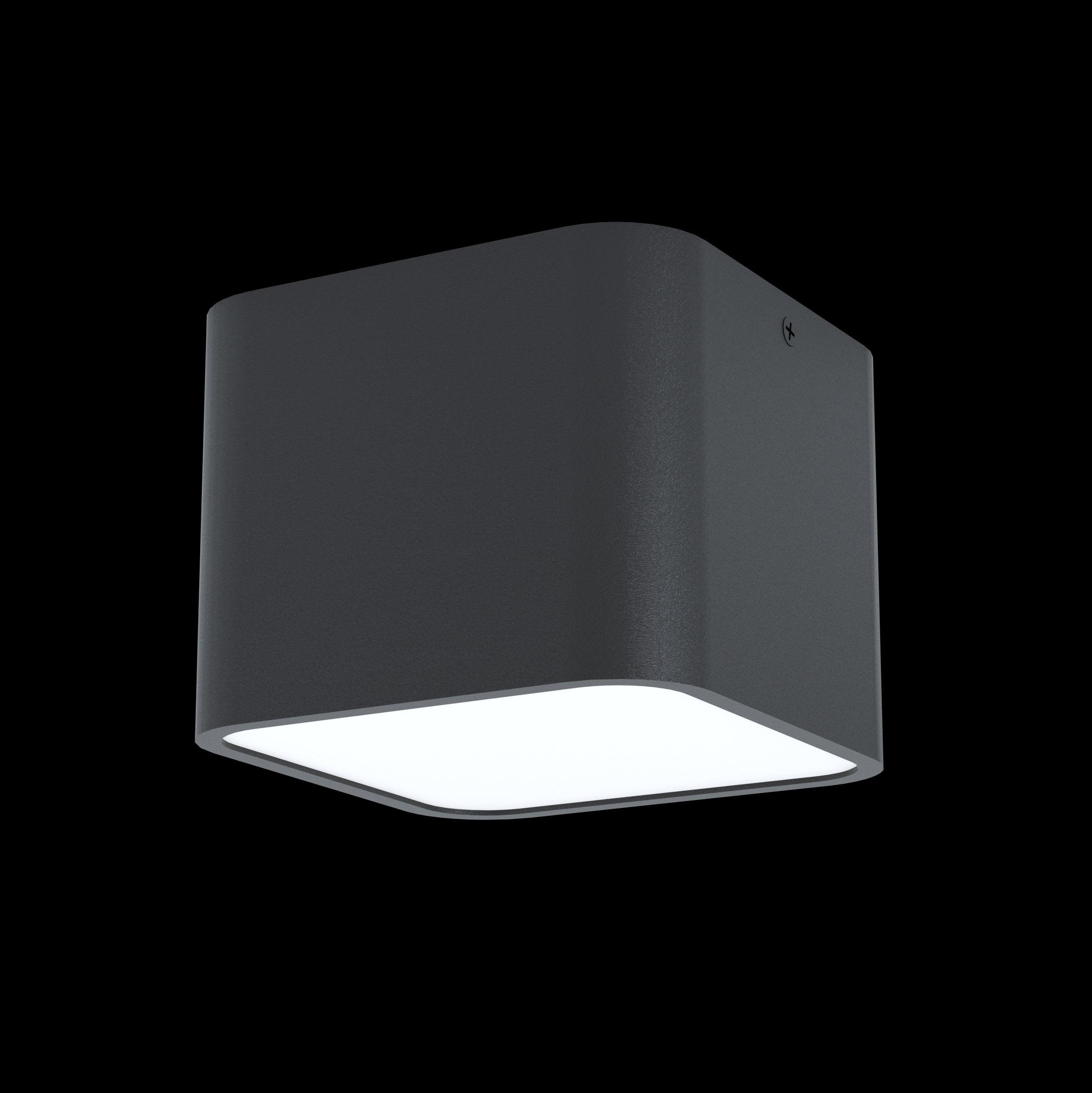 eglo grimasola black square flush ceiling light living room image