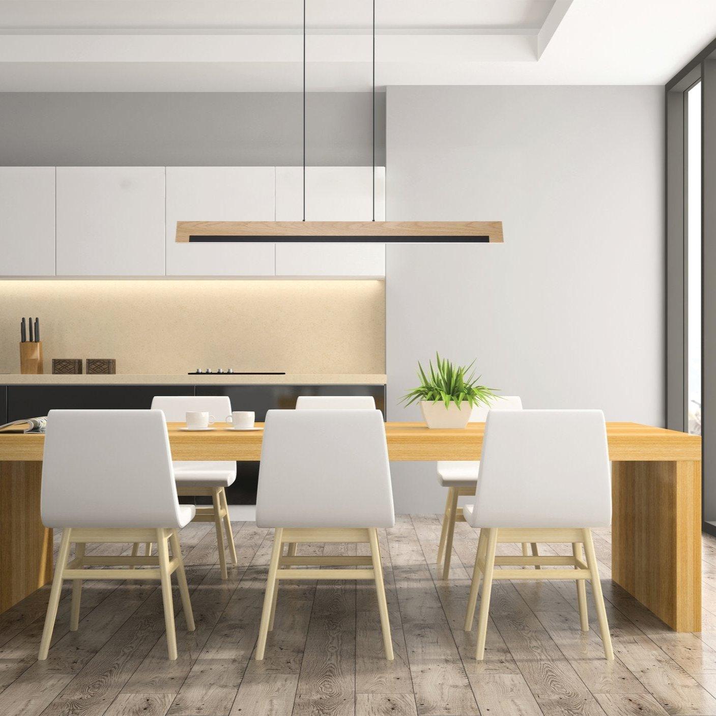 eglo camacho led black oak wood style bar ceiling pendant