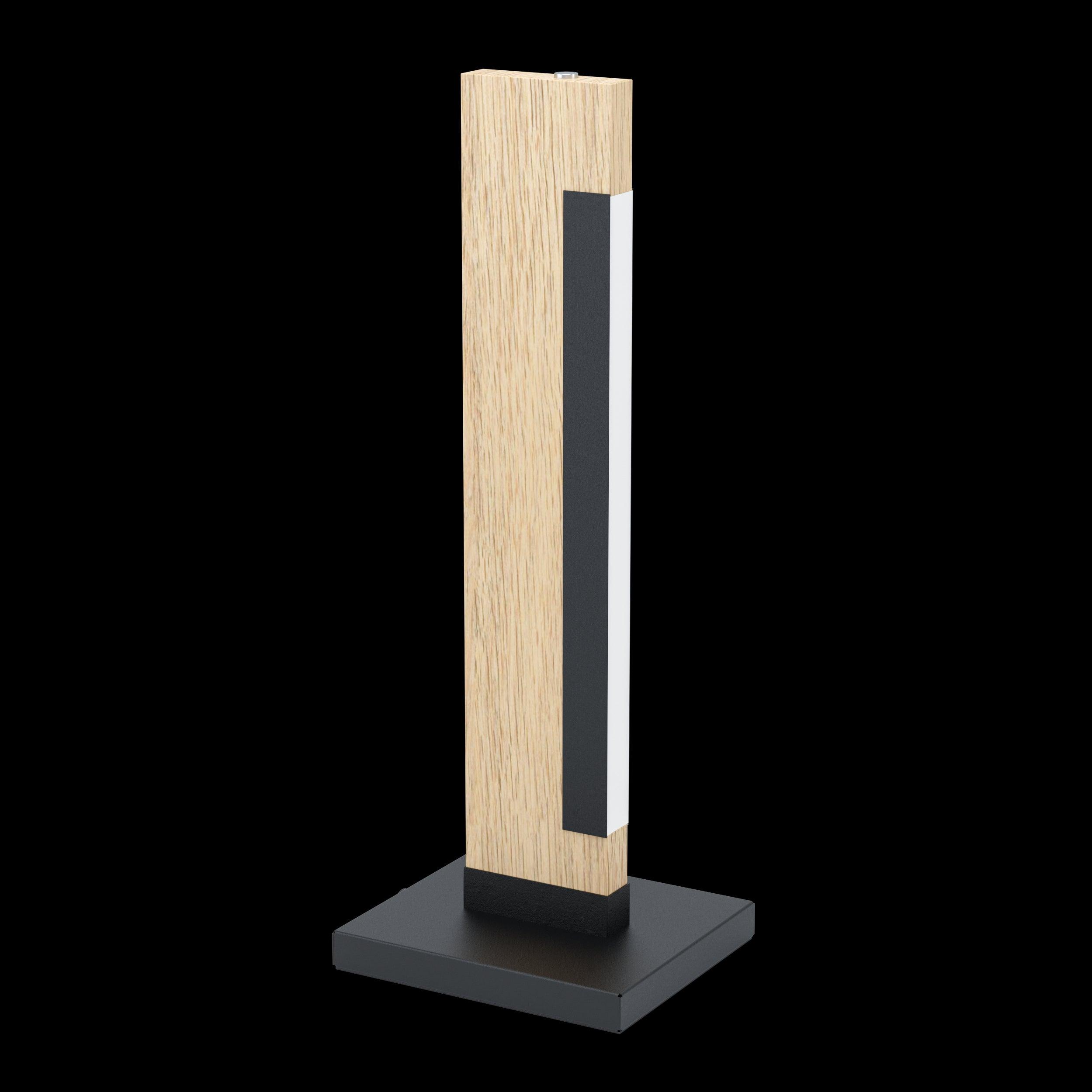 eglo camacho led touch black wooden table lamp living room close up