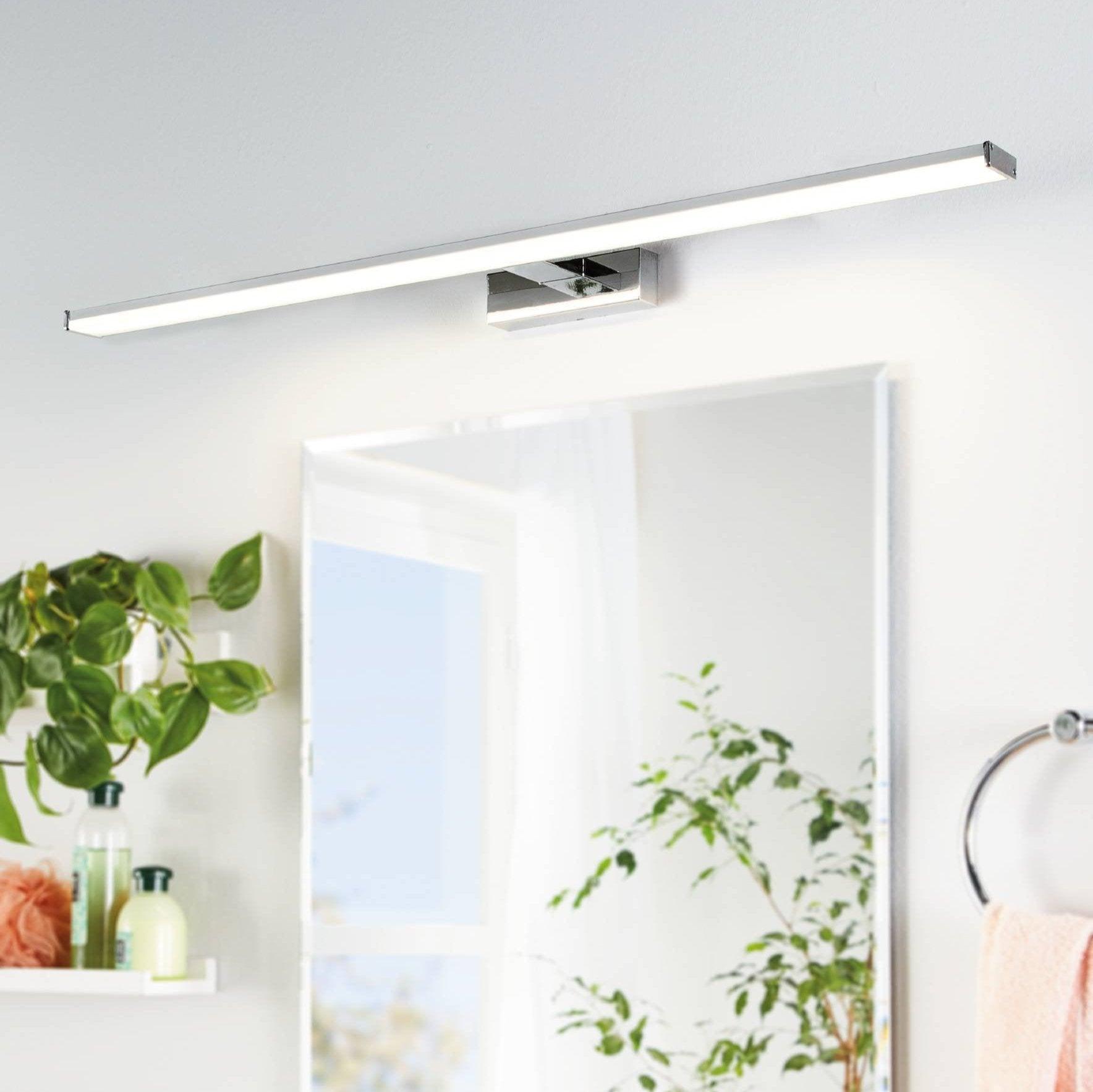 Eglo Pandella 1 IP44 LED Silver Bathroom Wall / Mirror - 120cm-WAREHOUSE-40-200326