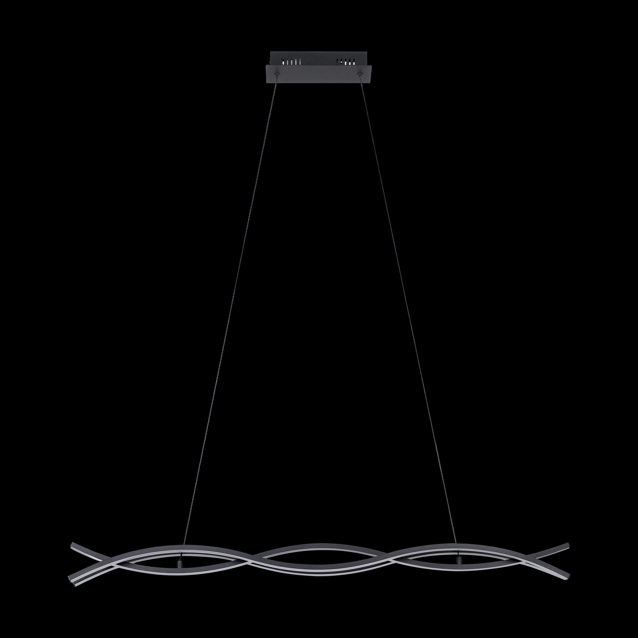 eglo lasana 3 led curved ceiling pendant living room image
