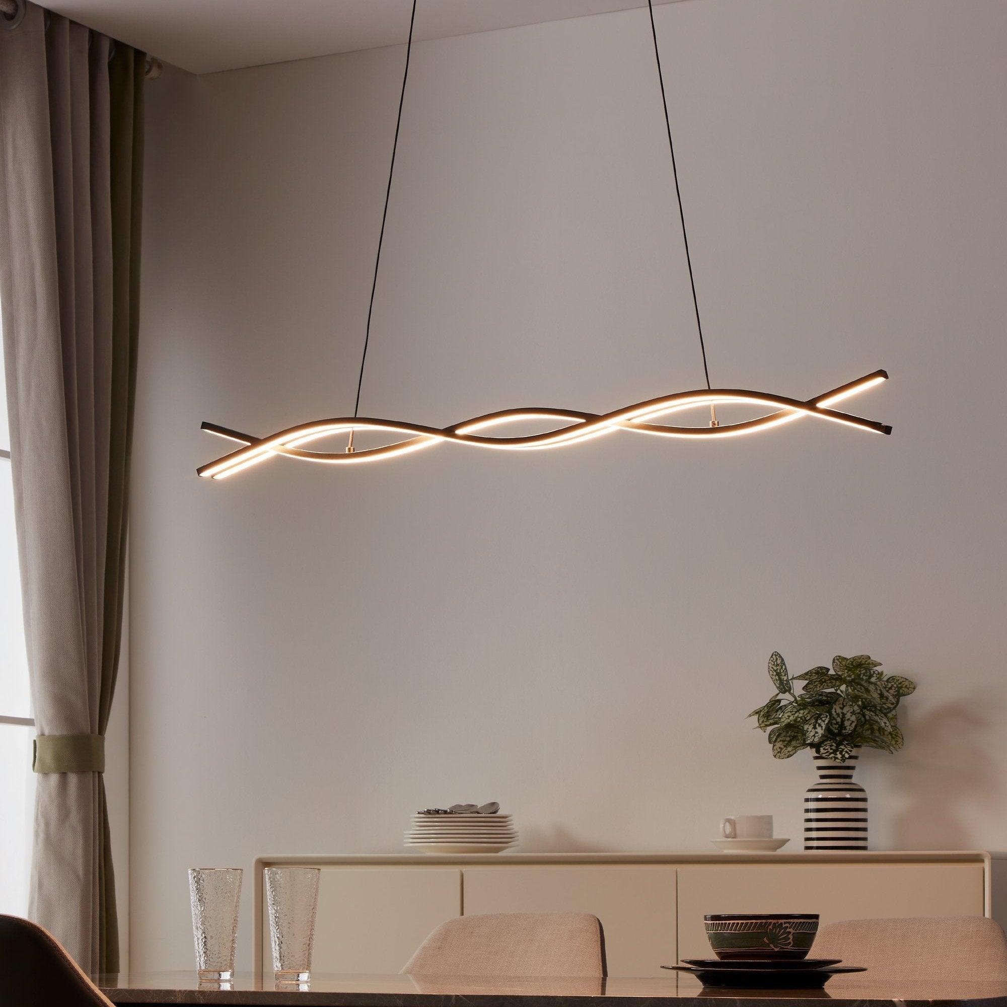 eglo lasana 3 led curved ceiling pendant