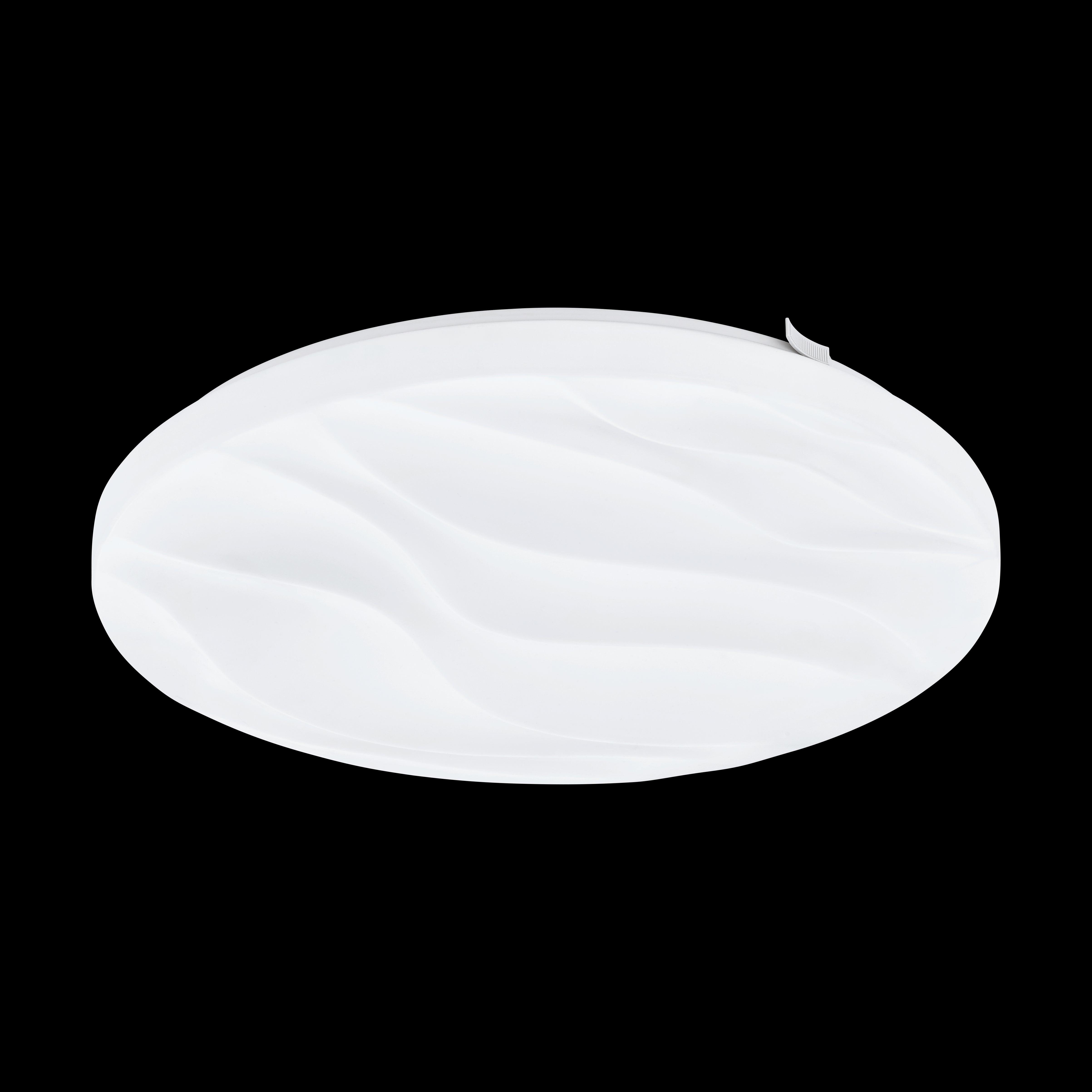 eglo benariba round white led flush ceiling light 33cm living room image