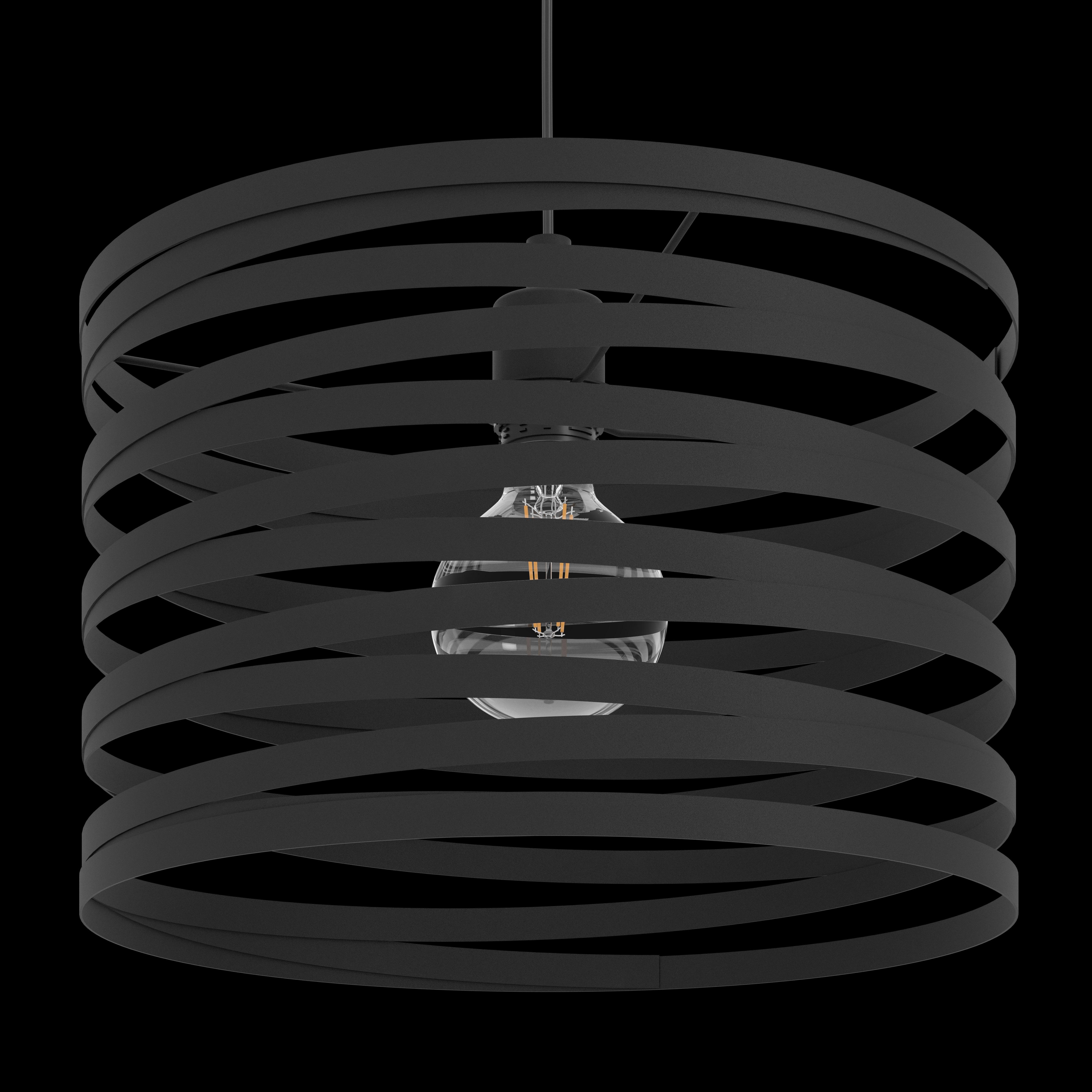 eglo cremella round black metal lampshade ceiling pendant 37cm kitchen lighting 