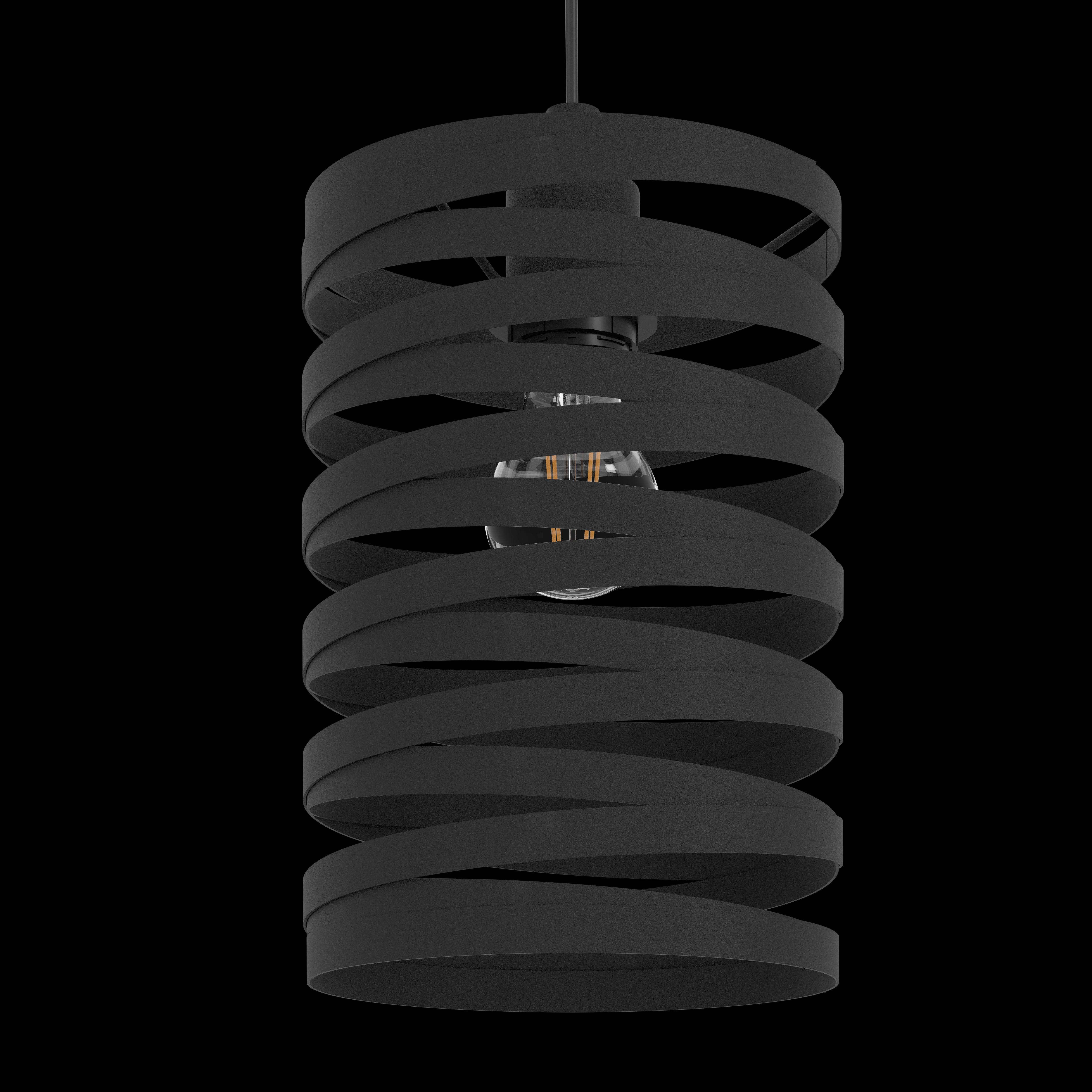 eglo cremella round spiral black metal lampshade pendant kitchen lighting 