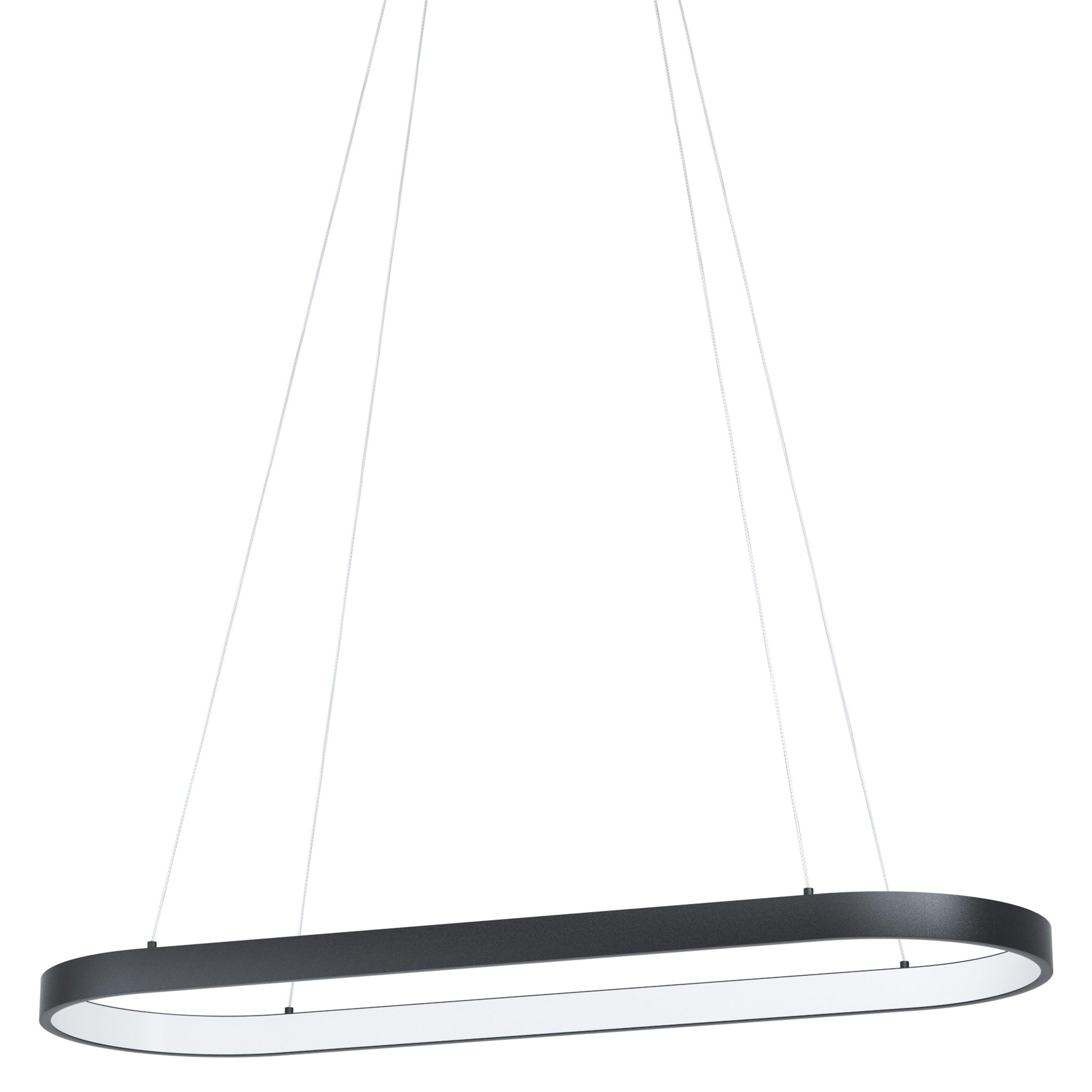 eglo codriales led black elliptical ceiling pendant kitchen lighting 