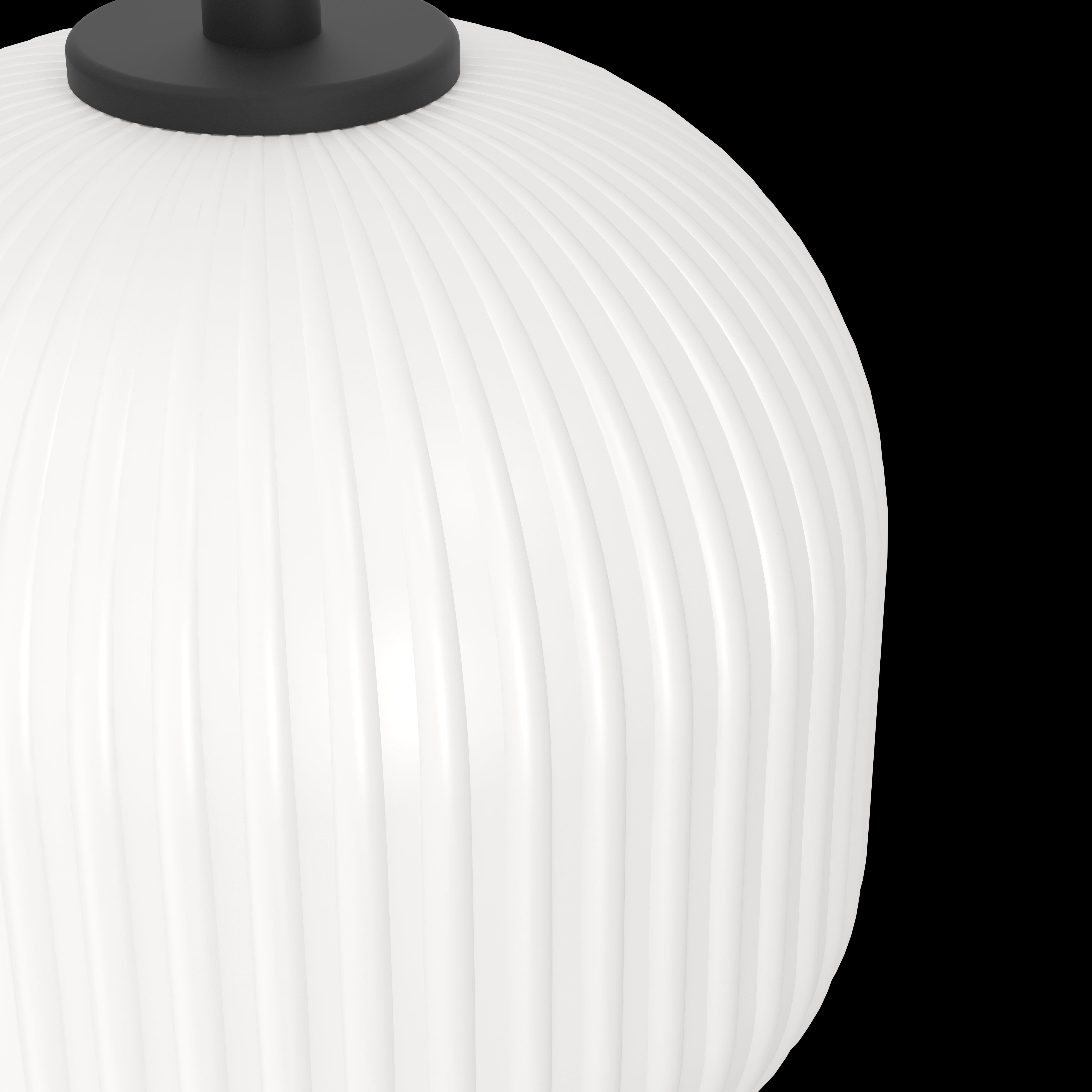 eglo mantunalle 3 light white ribbed glass shade pendant kitchen lighting 