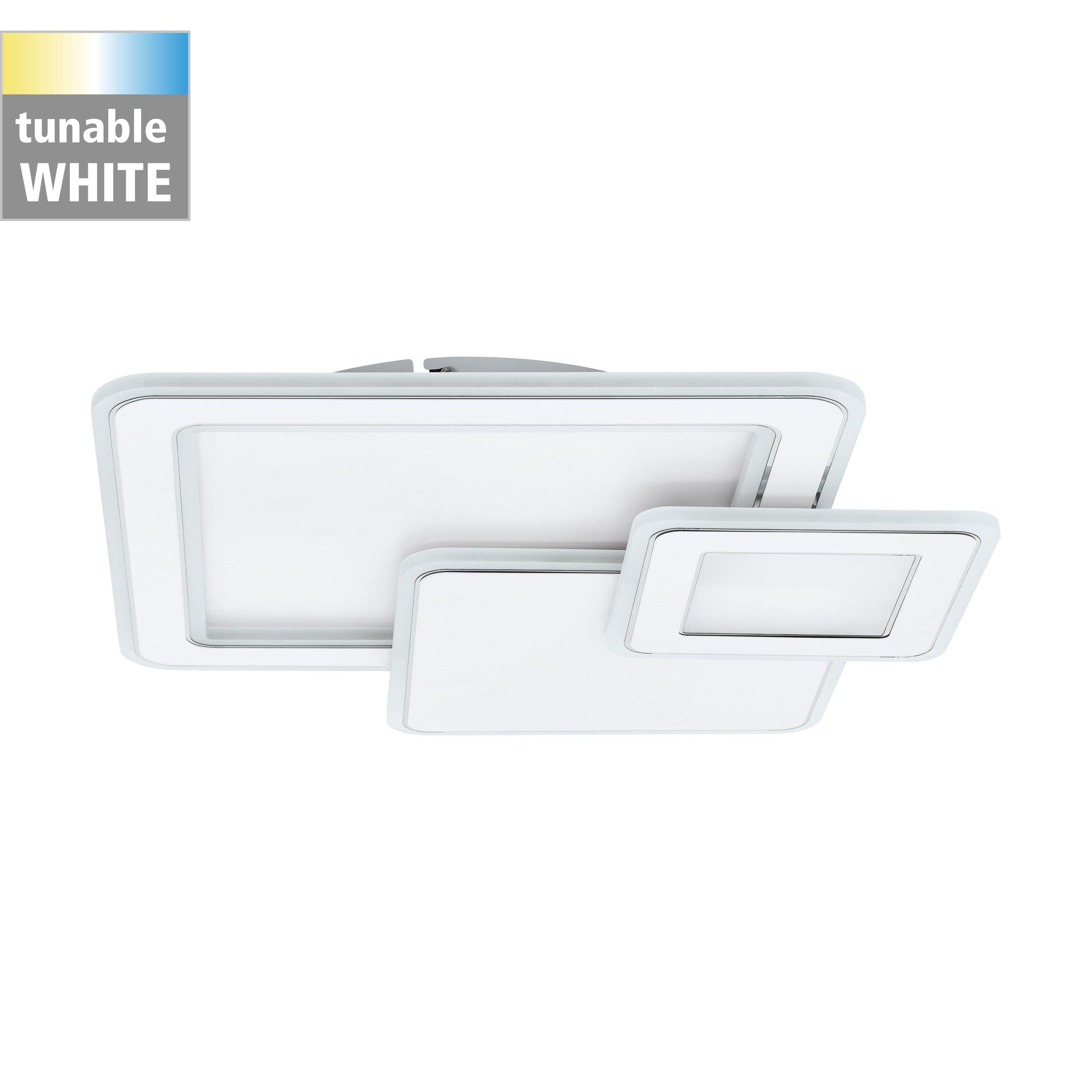 eglo mentalurgia chrome 3 square design led flush kitchen lighting 