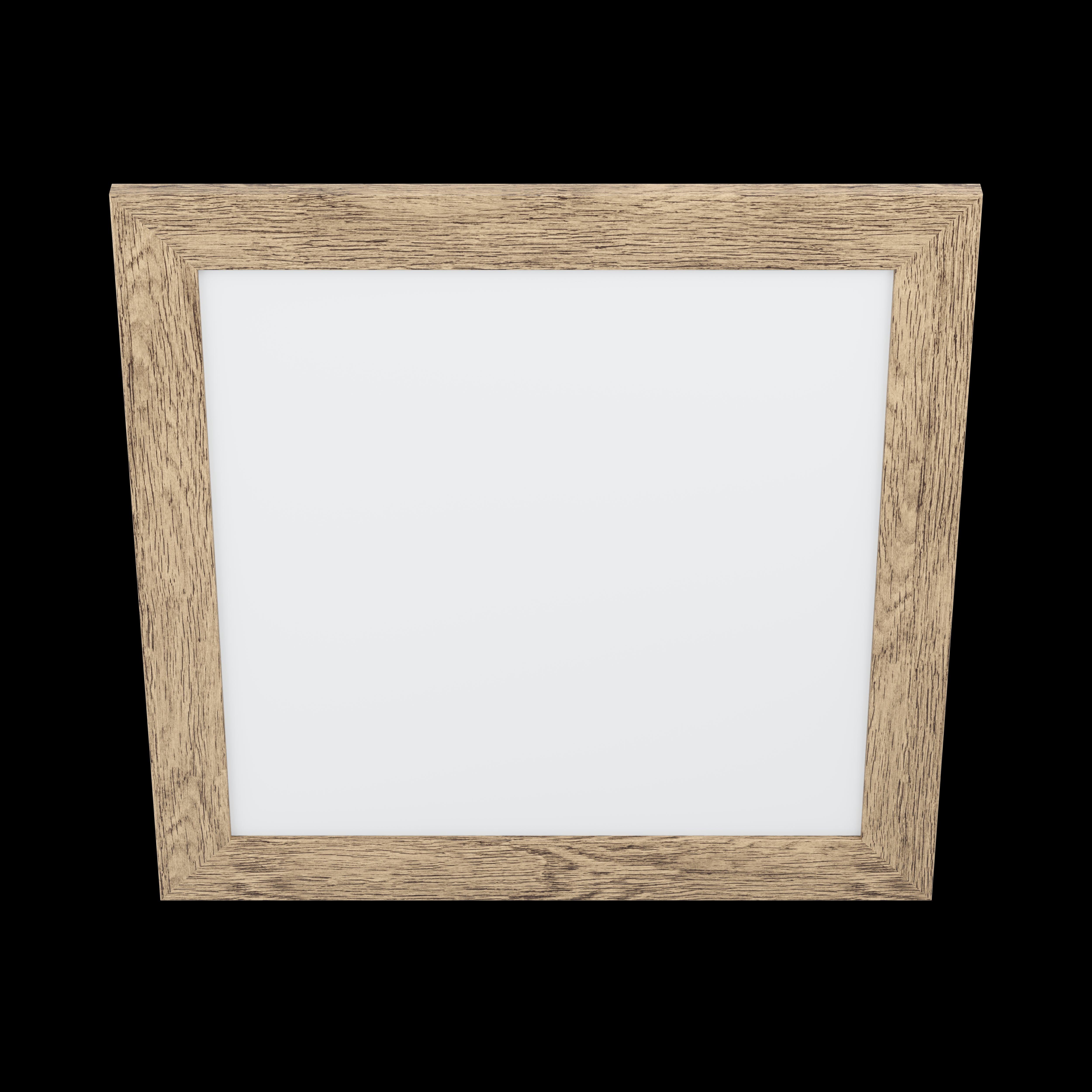 eglo piglionasso wooden framed square led panel flush 50cm