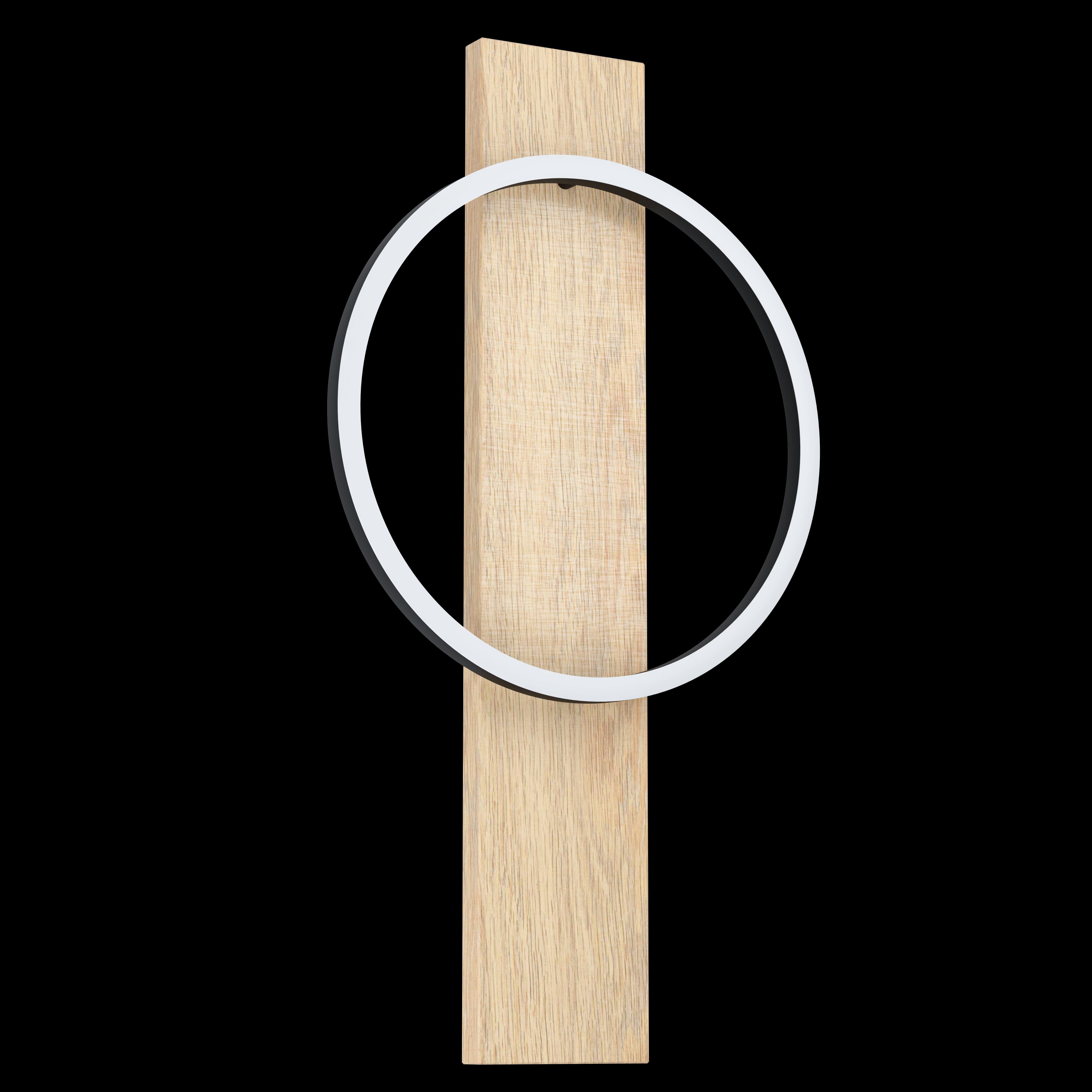 eglo boyal light wood led wall light living room close up