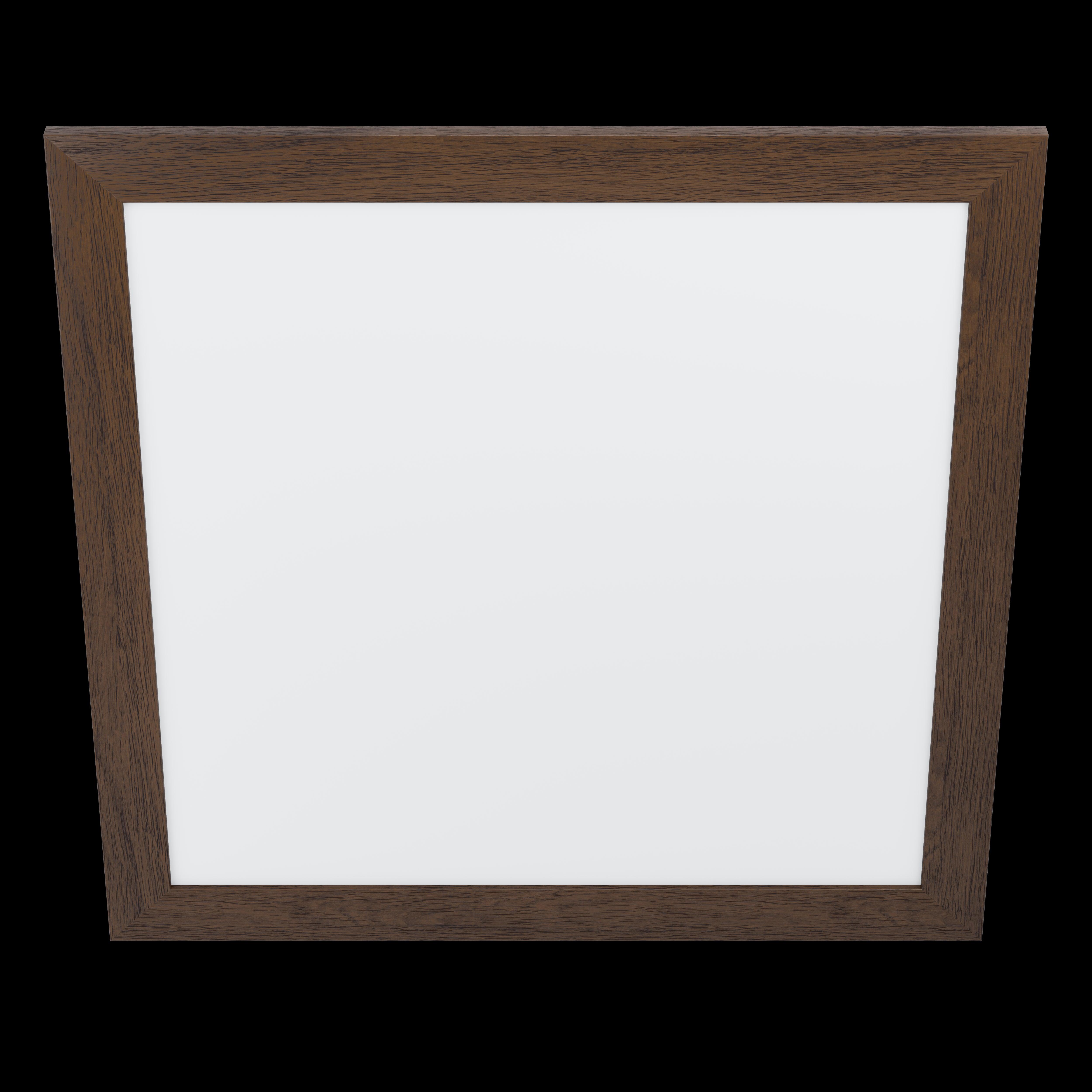 eglo piglionasso walnut framed square led panel flush 64 5cm living room image