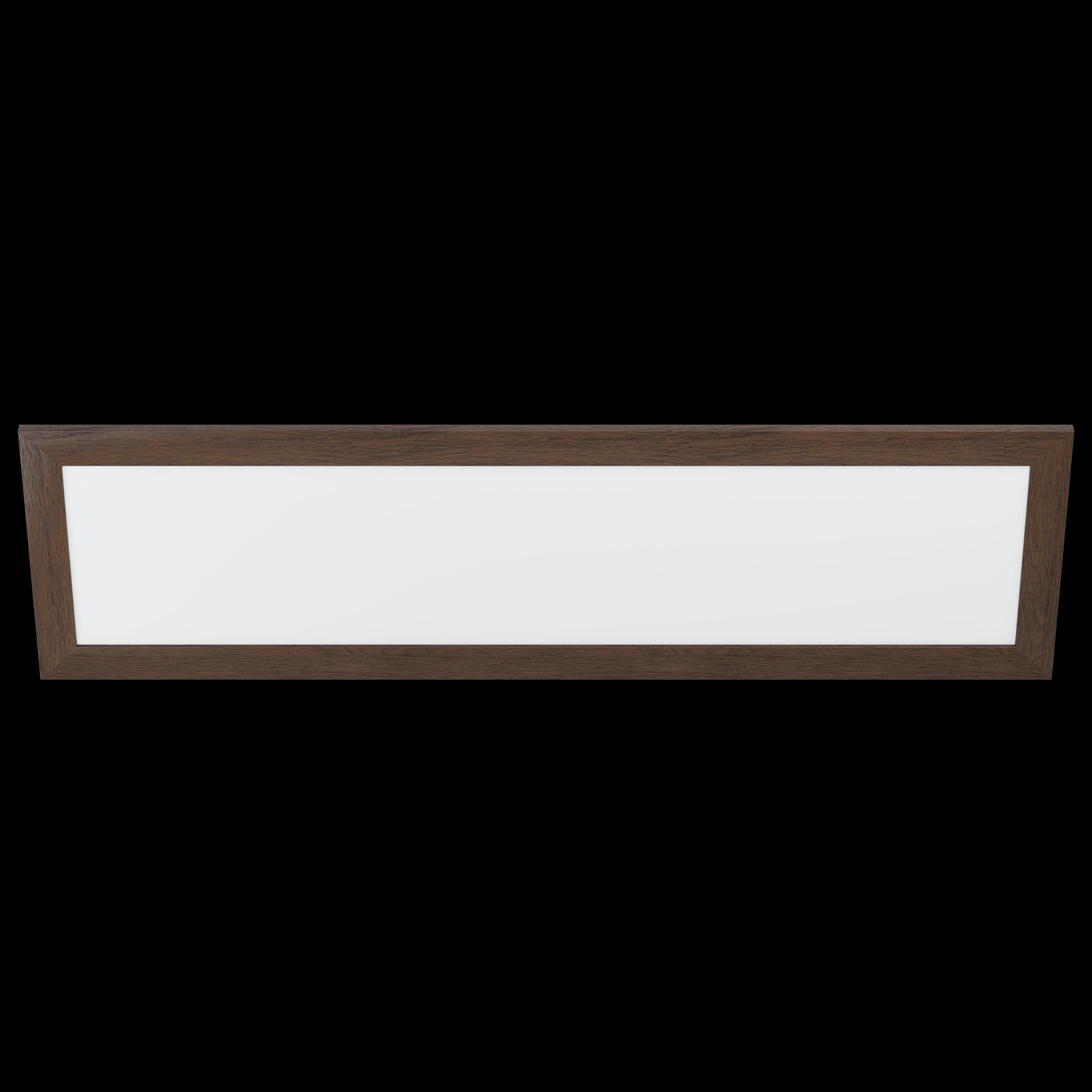 eglo piglionasso walnut framed rectangular led panel flush