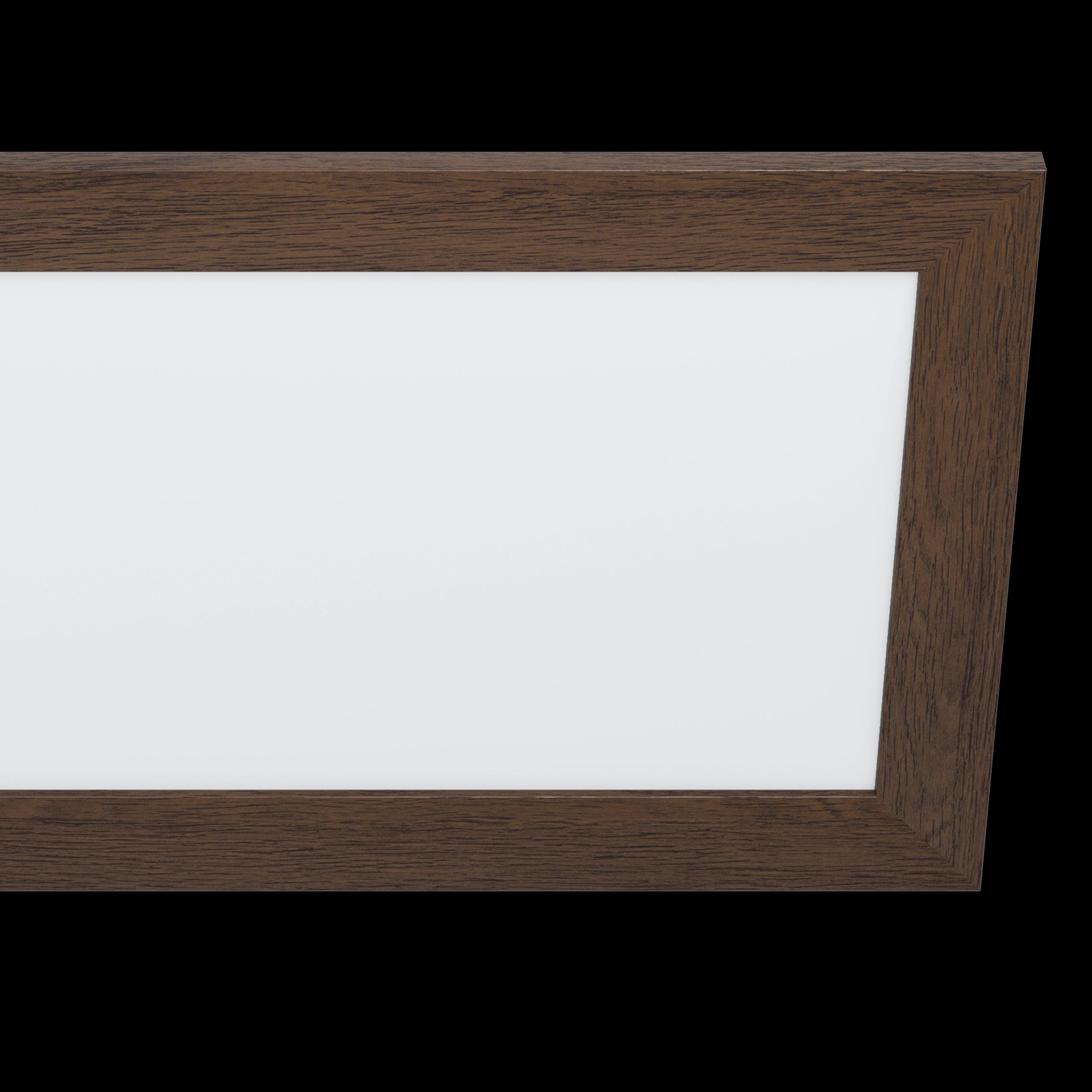 eglo piglionasso walnut framed rectangular led panel flush living room image