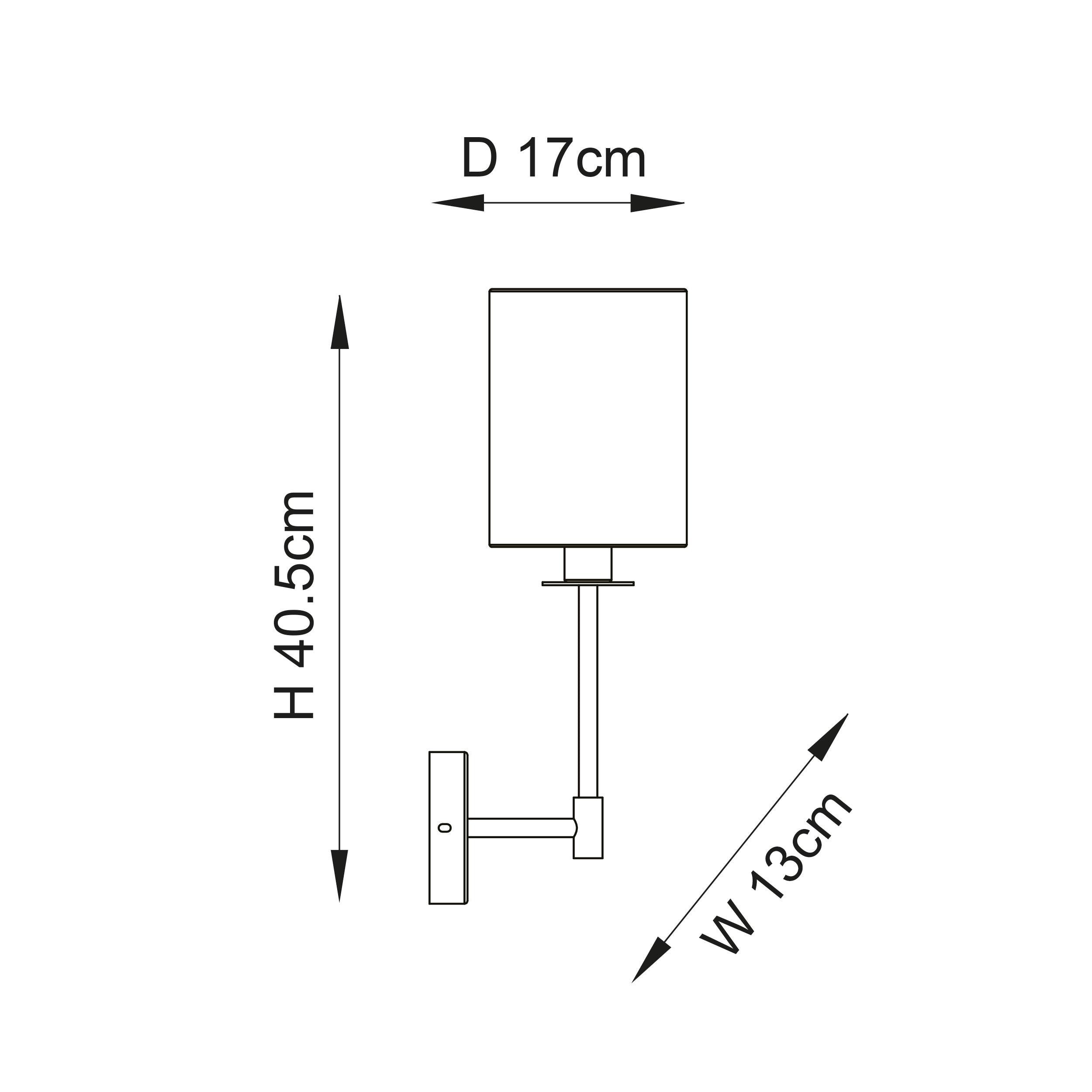 Sancerre Nickel Wall Light White Shade