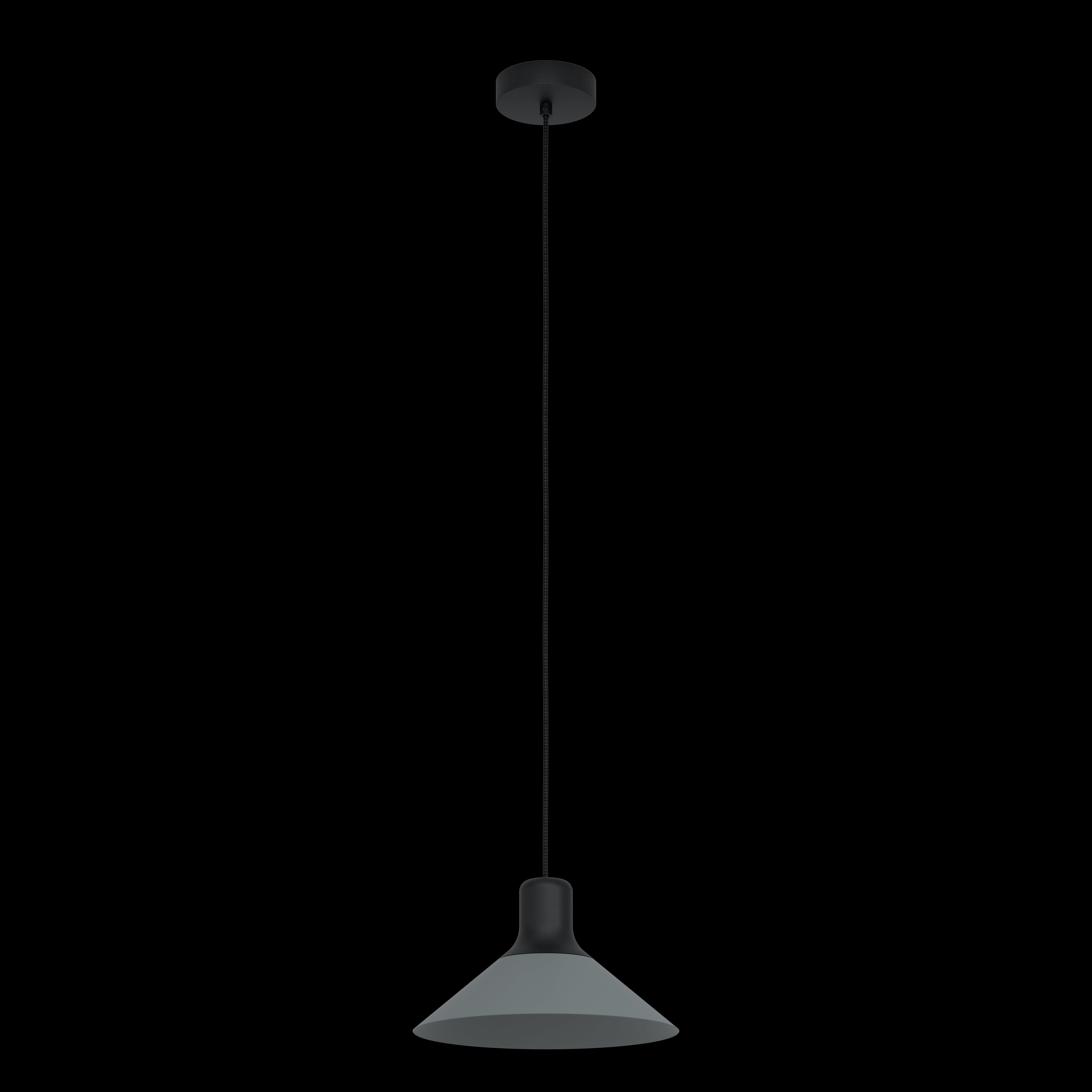 eglo abreosa grey black metal conical ceiling pendant living room image